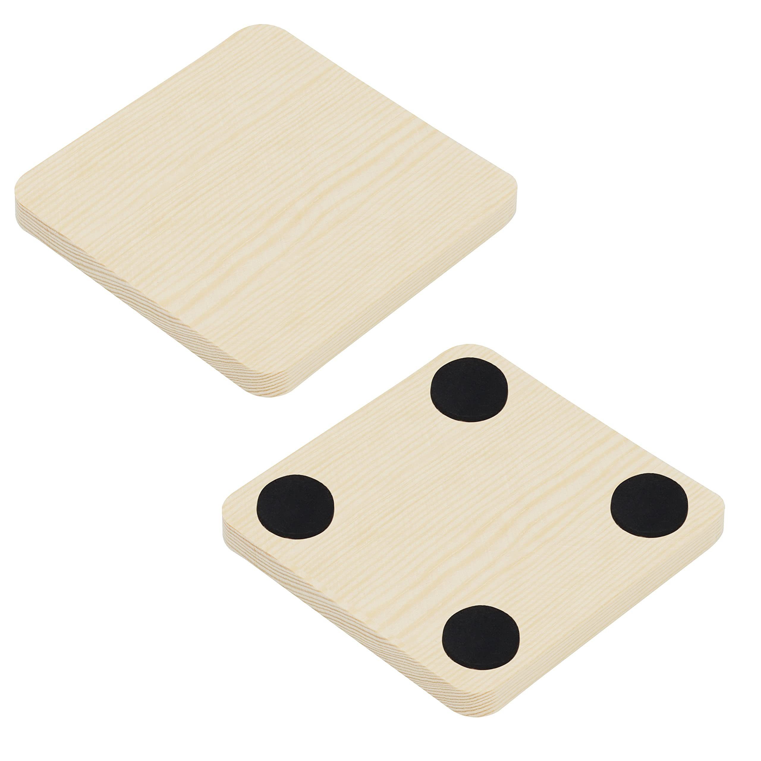 (12-Pack) Selbermachen - Boards Wood (12er-Pack) Holzplatten DIY - Vous 9,3x9,3cm, zum Belle 9.3x9.3cm Getränkeuntersetzer