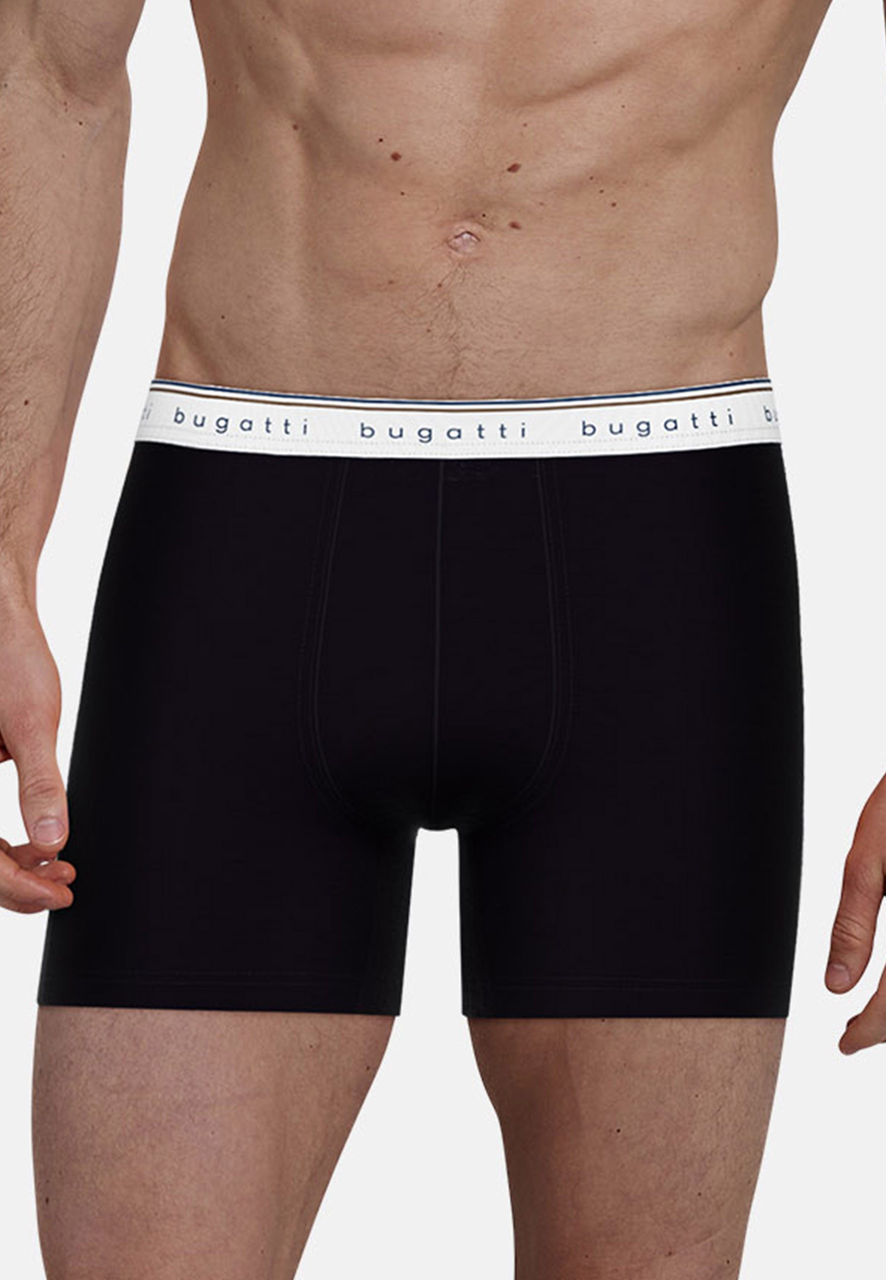 bugatti Boxershorts Pisa (3er Pack) breiter Bund, mit Logo, atmungsaktiv, B günstig online kaufen