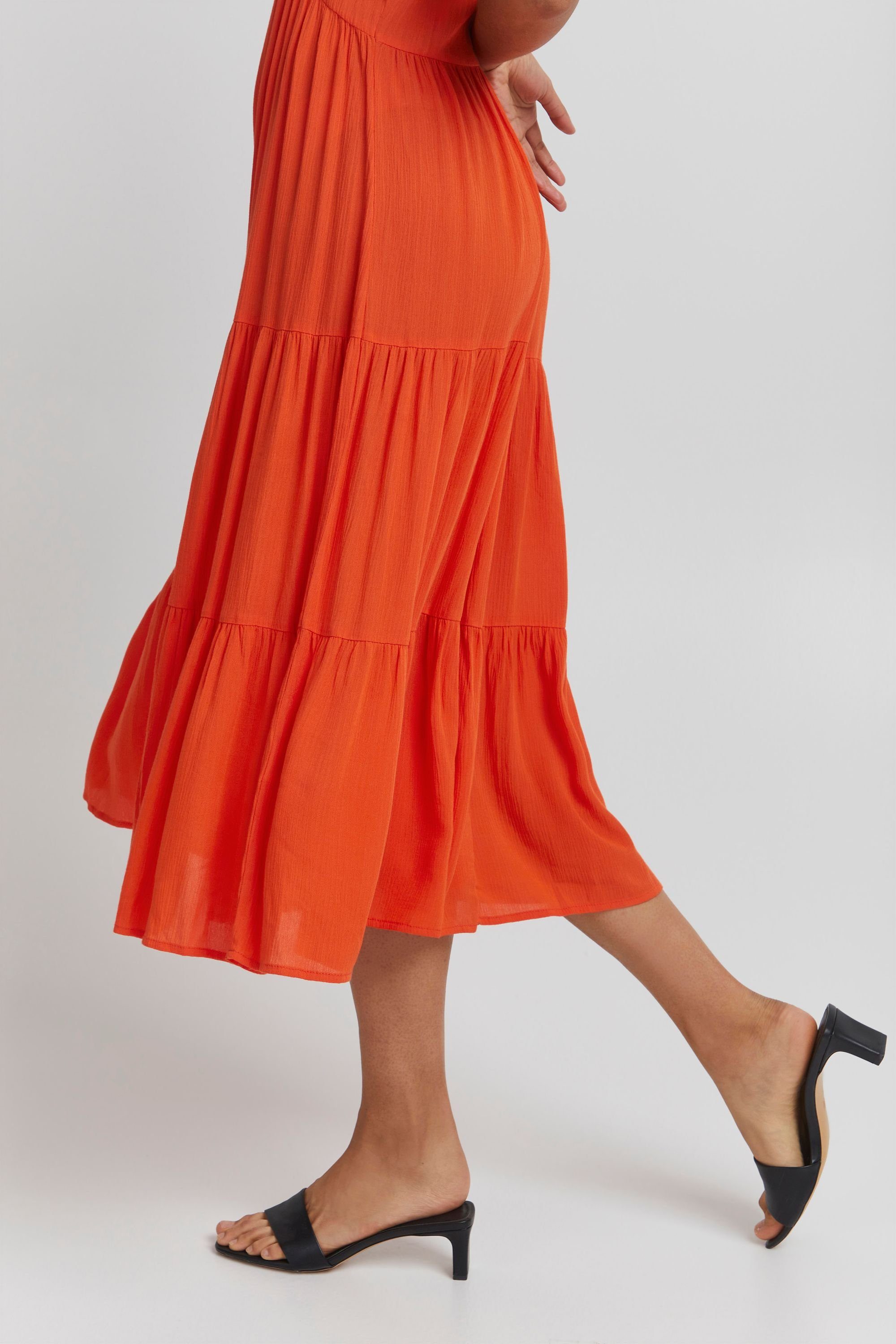 Ichi A-Linien-Kleid IHMARRO DR2 - 20116367 Red (171562) Mandarin