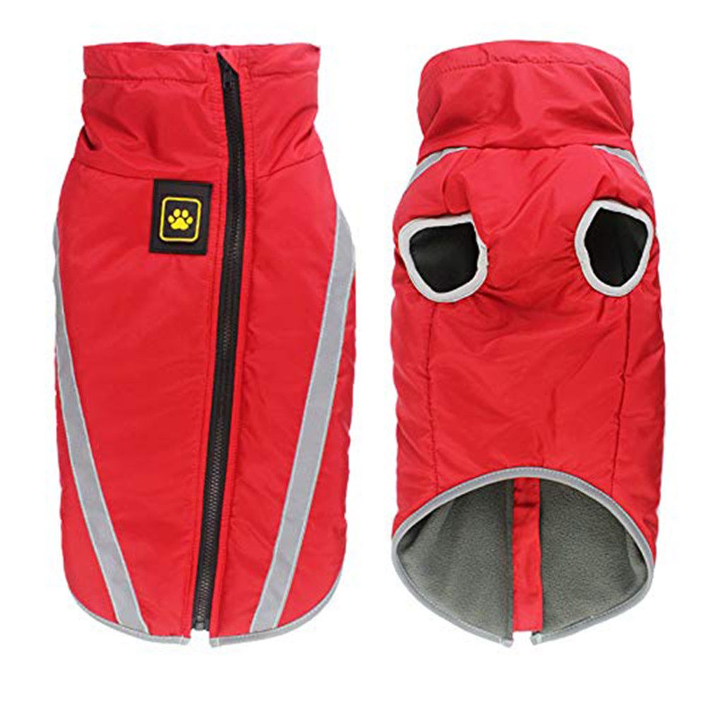 Ledander Hundemantel Winter Warme Jacke,Winddichte Haustierkleidung Hundejacke,wasserdicht, reflektierend,Outfit für kleine mittelgroße Hunde mit Geschirrloch.