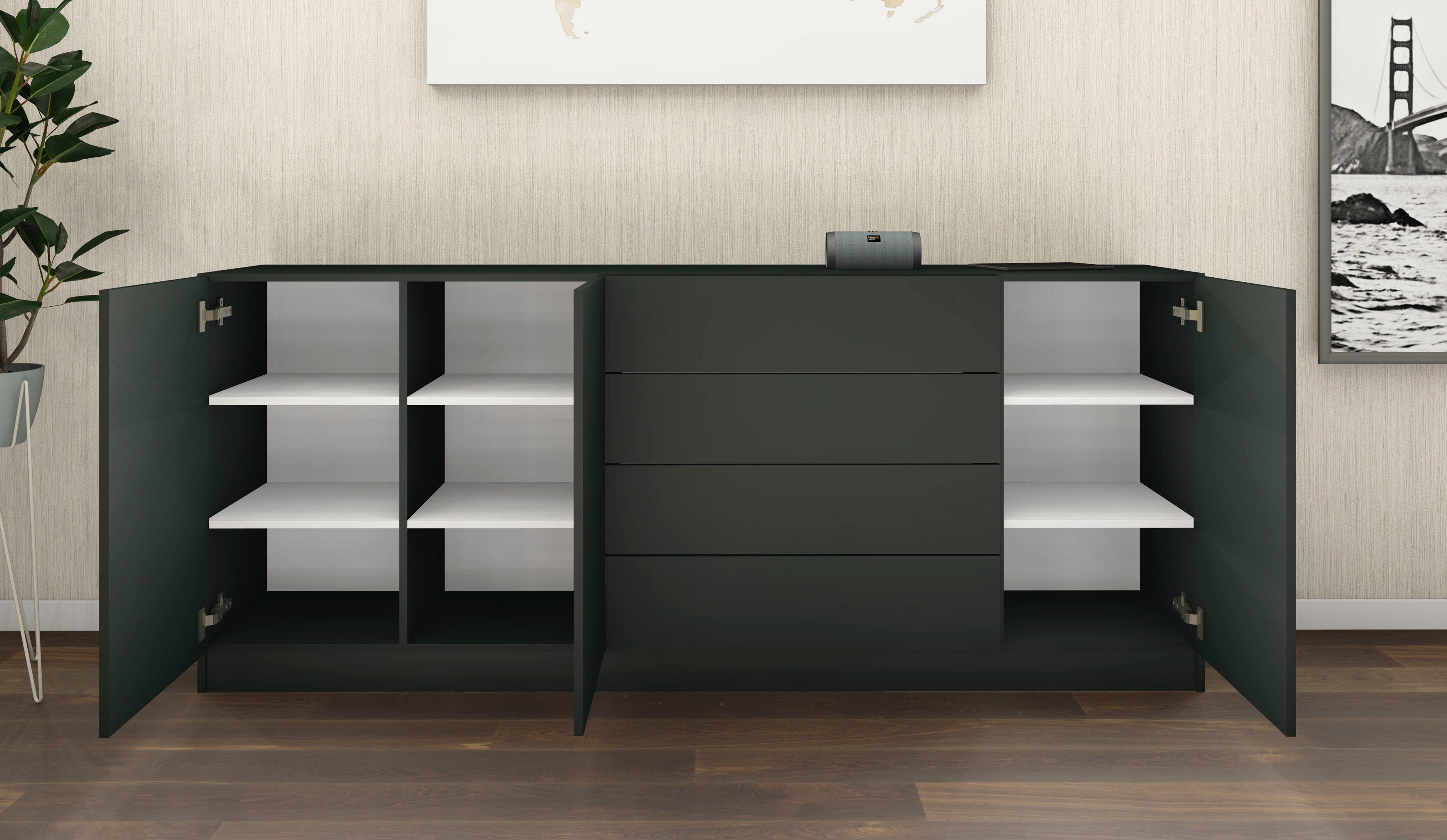 Möbel matt cm borchardt Sideboard 190 schwarz Vaasa, Breite