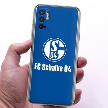 DeinDesign Handyhülle FC Schalke 04 Blau, Xiaomi Redmi Note 10 5G Silikon Hülle Bumper Case Handy Schutzhülle