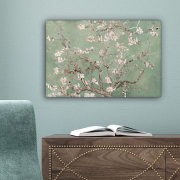 OneMillionCanvasses® Leinwandbild Mandelblüte - Kunst - Van Gogh - Grün, (1 St), Wandbild Leinwandbilder, Aufhängefertig, Wanddeko, 30x20 cm