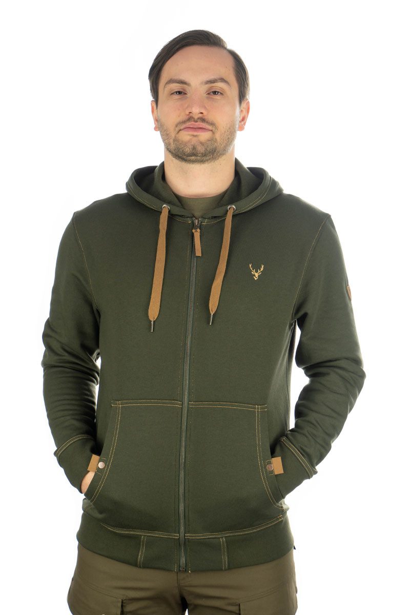 Tom Collins Sweatjacke Zawul Zip-Jacke mit Kapuze und Kängurutaschen