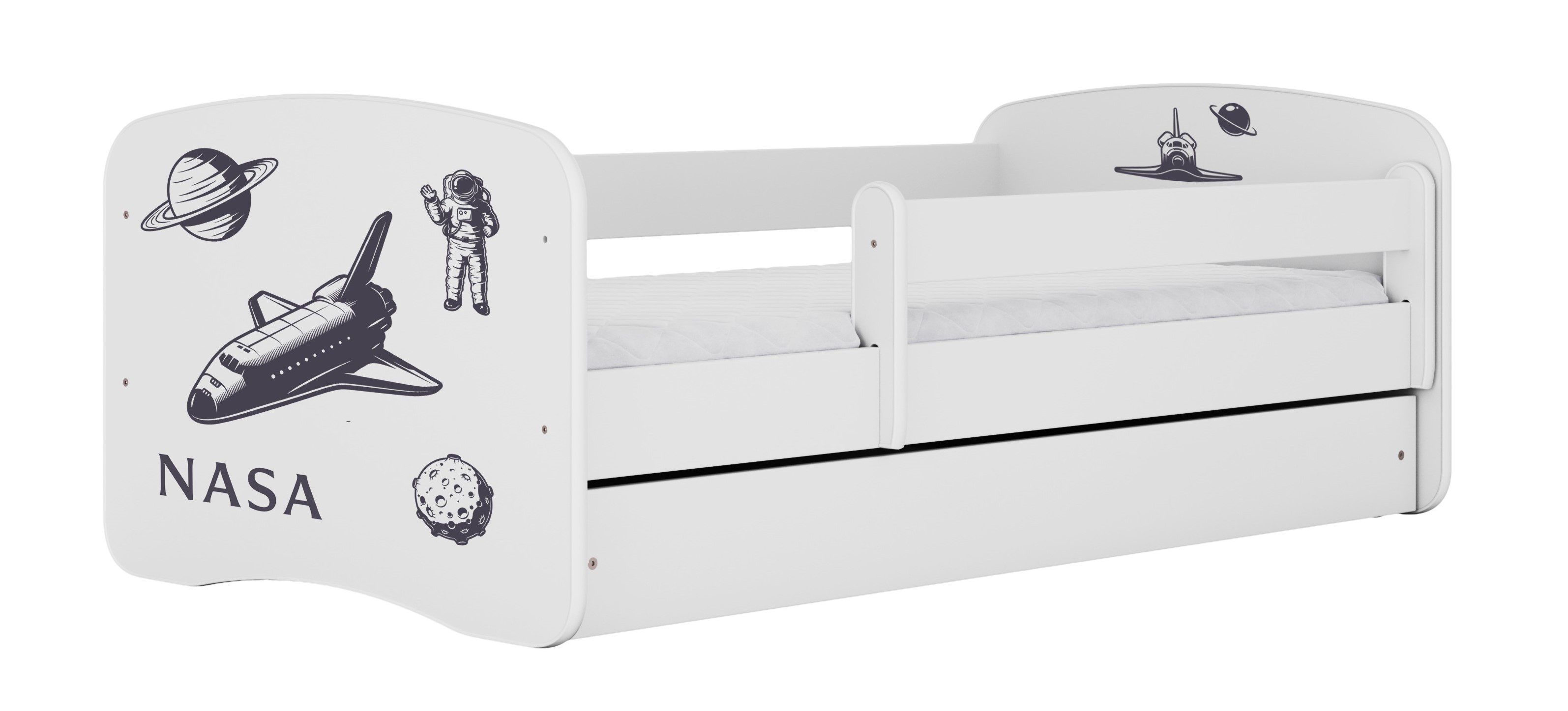 99rooms Kinderbett Dreams XIV (Kinderbett, Bett), Modern Design, Liegekomfort, mit Schublade, Lattenrost und Matratze