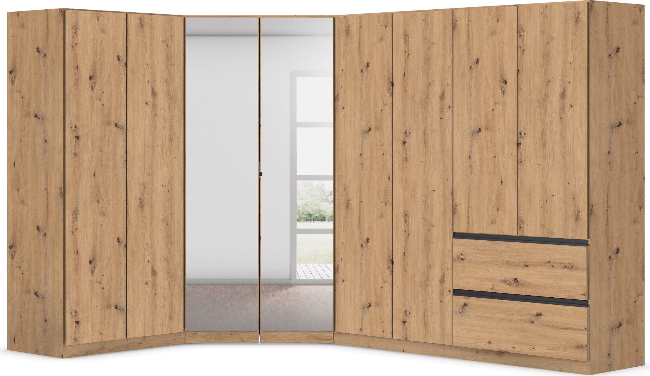 rauch Schrank-Set Kleiderschrank Schrank Garderobe Wäscheschrank COSTA Größe 208x298 cm, (Set, 3-St., in 3 Ausstattungen BASIC/CLASSIC/PREMIUM), viel Platz, grifflose Front und Push-to-Open Funktion MADE IN GERMANY