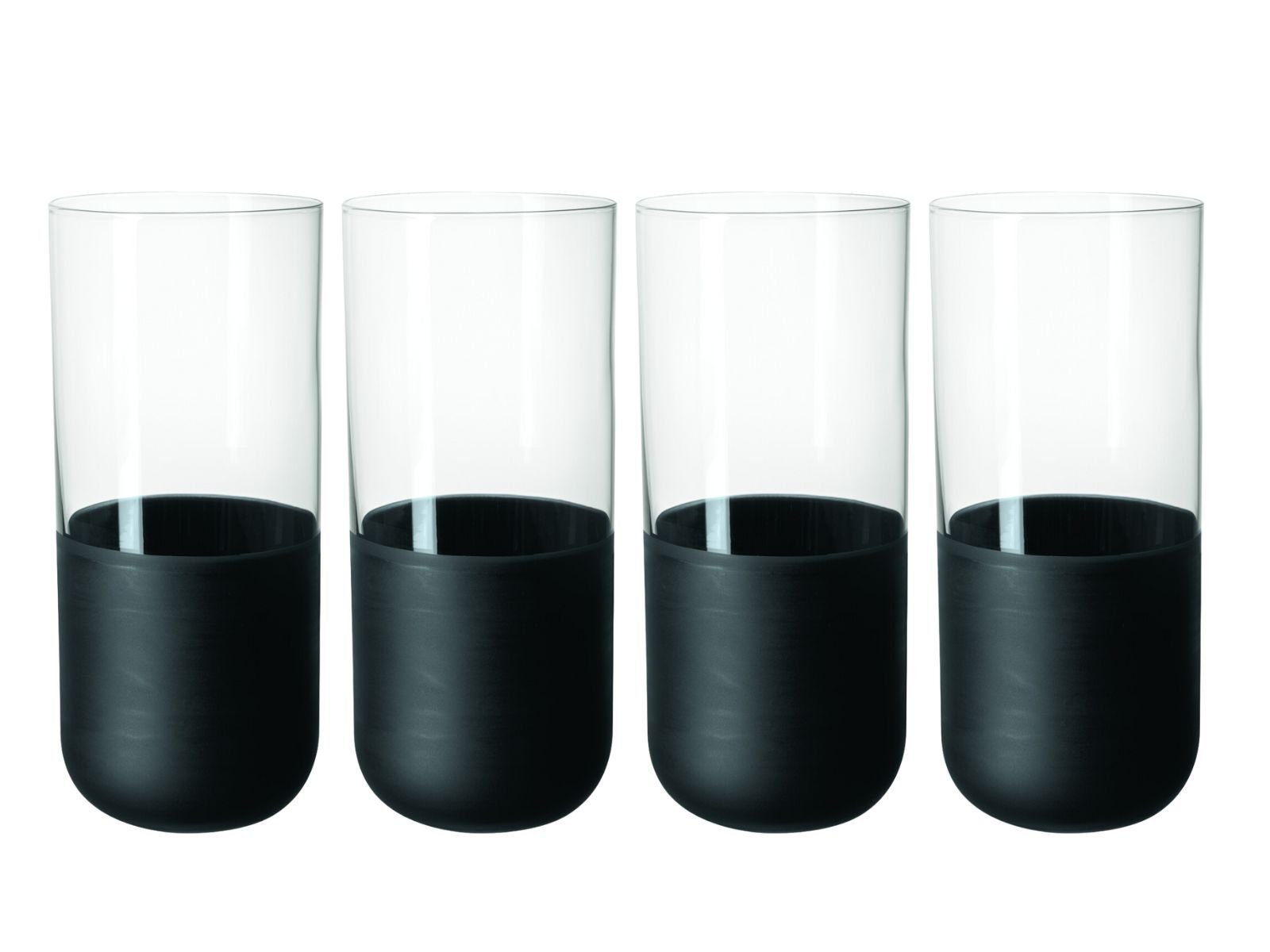 Villeroy & Boch Cocktailglas Manufacture Rock Longdrinkbecher Set 4tlg., Kristallglas