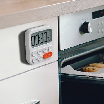 HYTIREBY Kurzzeitmesser Digitaler Küchentimer, Stoppuhr mit Uhr