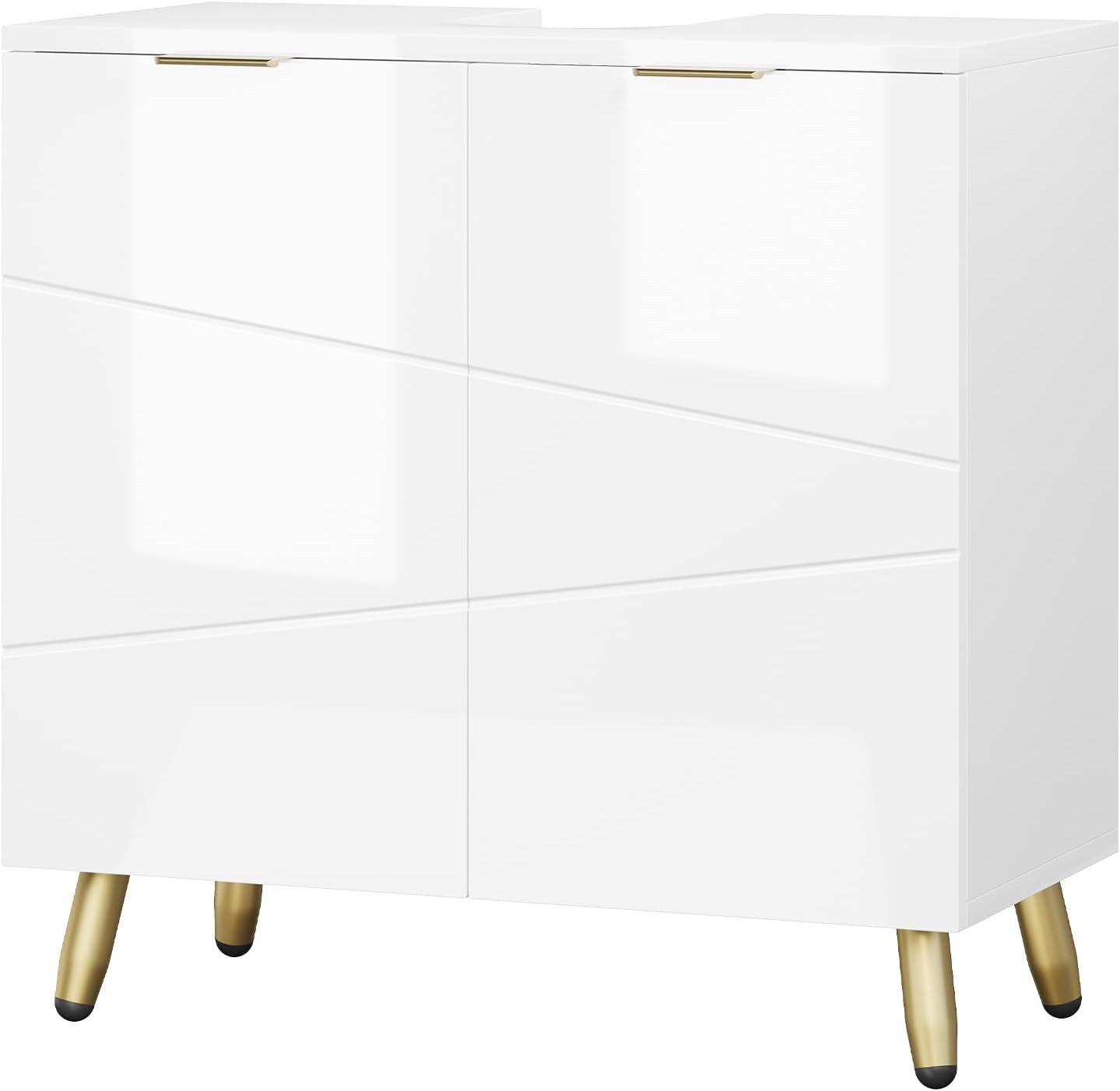 EUGAD Waschbeckenunterschrank (1-St) Badezimmerschrank mit 2 Türen, 60x60x30 cm