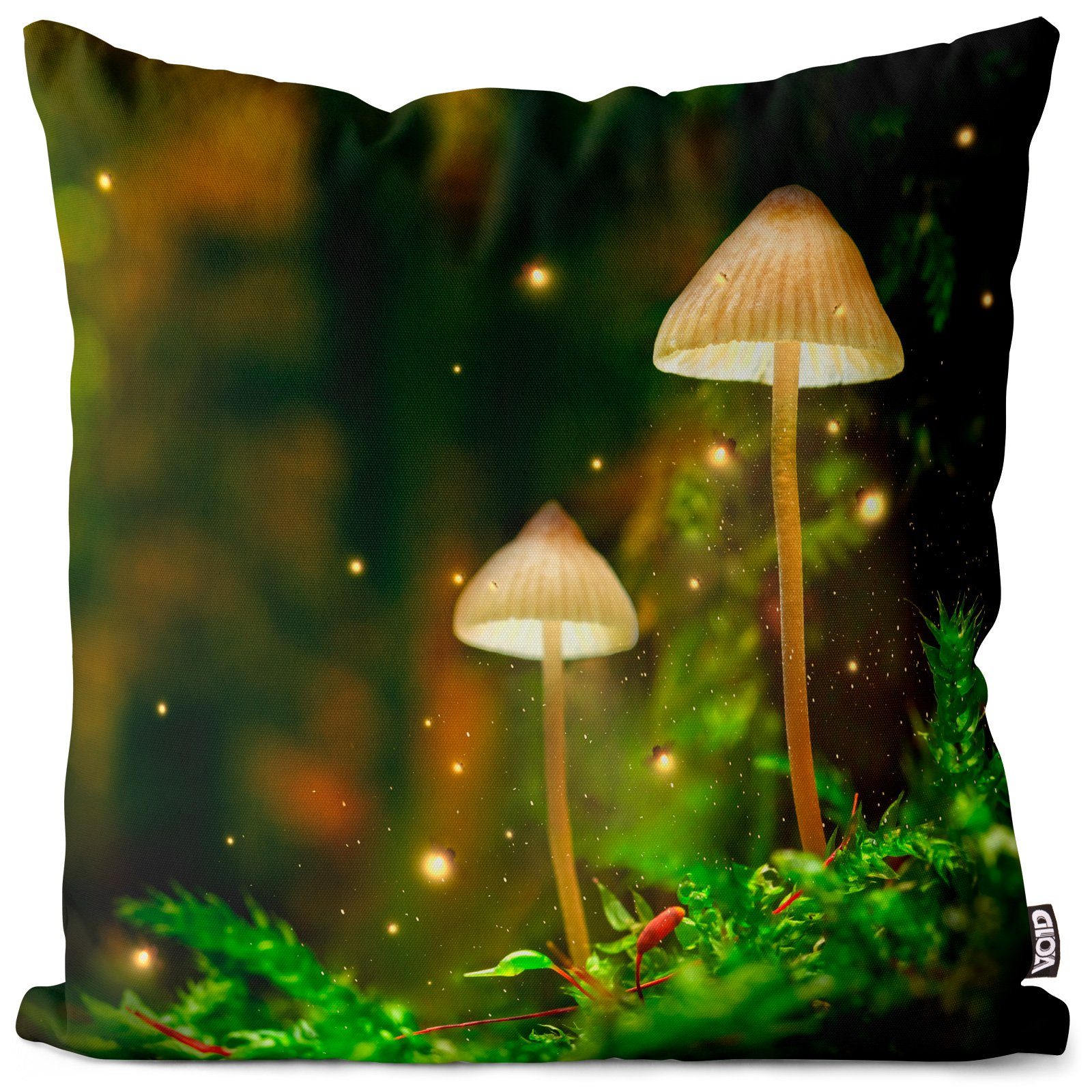 VOID Kissenbezug, (1 Stück), Pilze Wald Wandern sammeln Natur Pflanzen Essen Kochen Küche Licht So