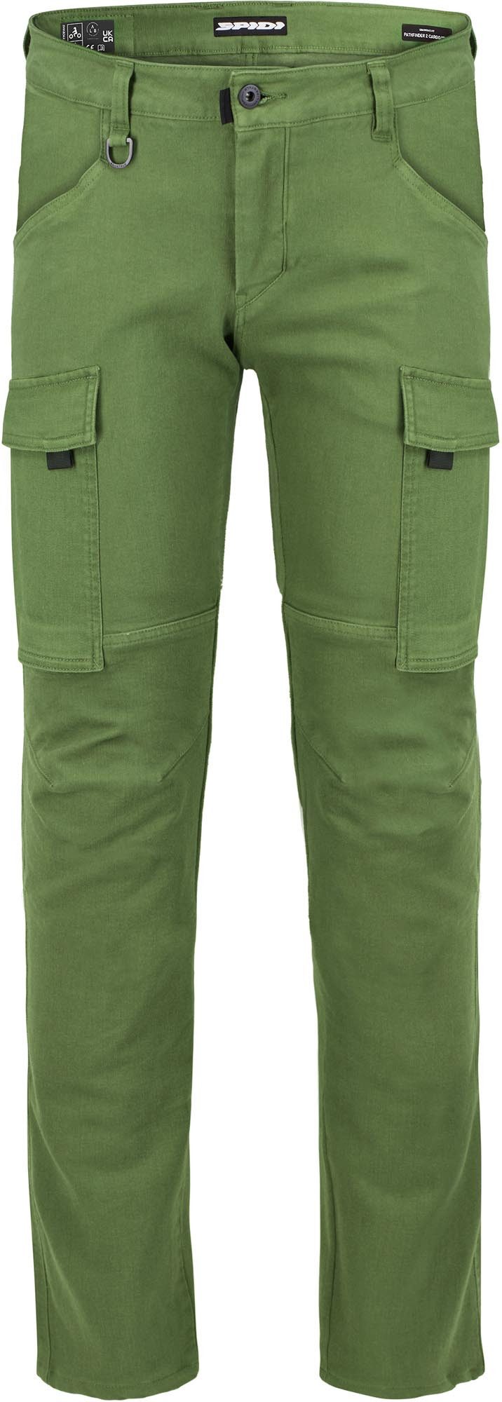 SpiDi Motorradhose Pathfinder 2 Cargo Tech Motorrad Textilhose Hüftprotektoren enthalten,Knieschleifer enthalten