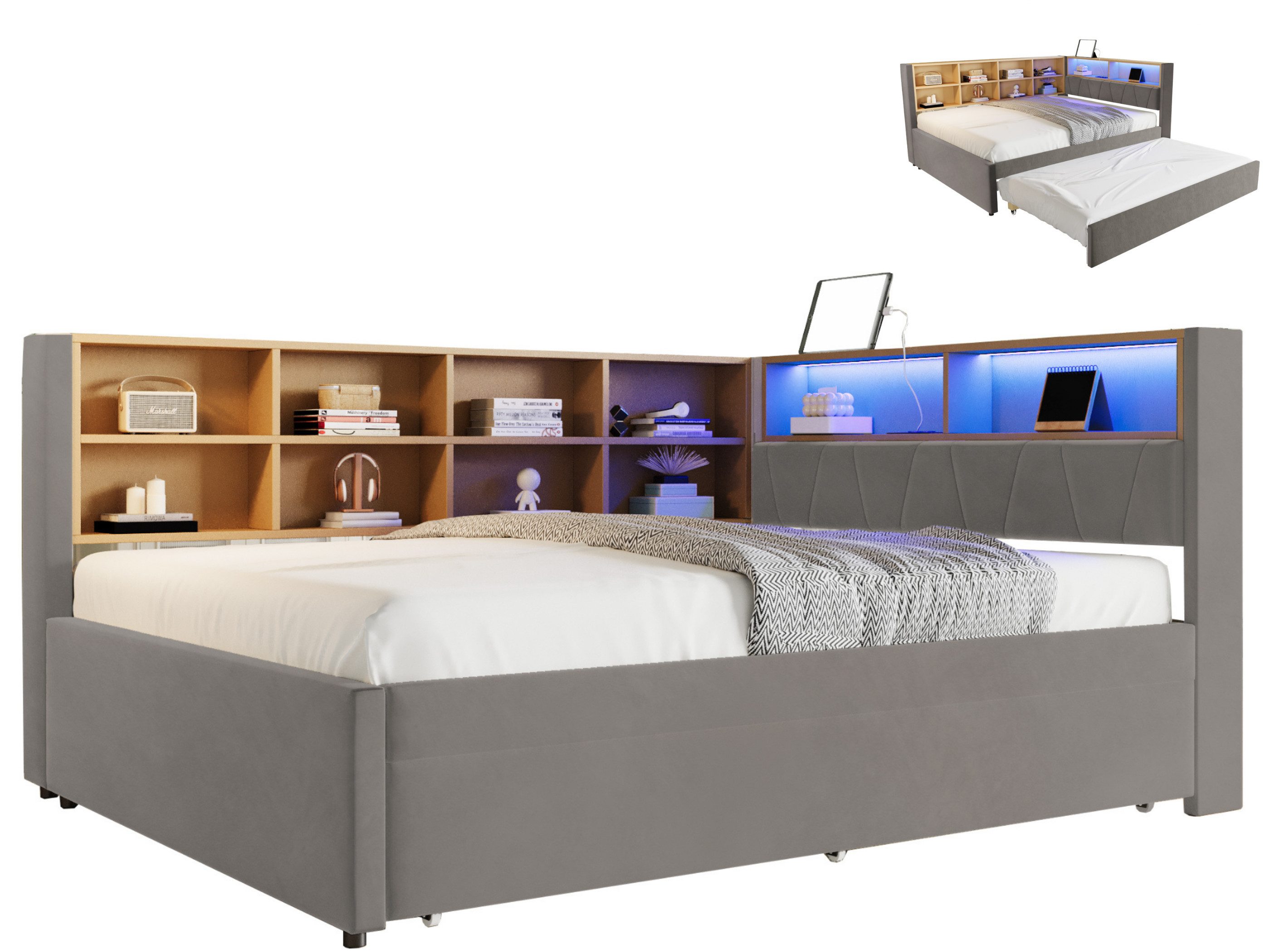 SeedWave Polsterbett Modernes Tagesbett Schlafsofa Funktionsbetten, günstig online kaufen