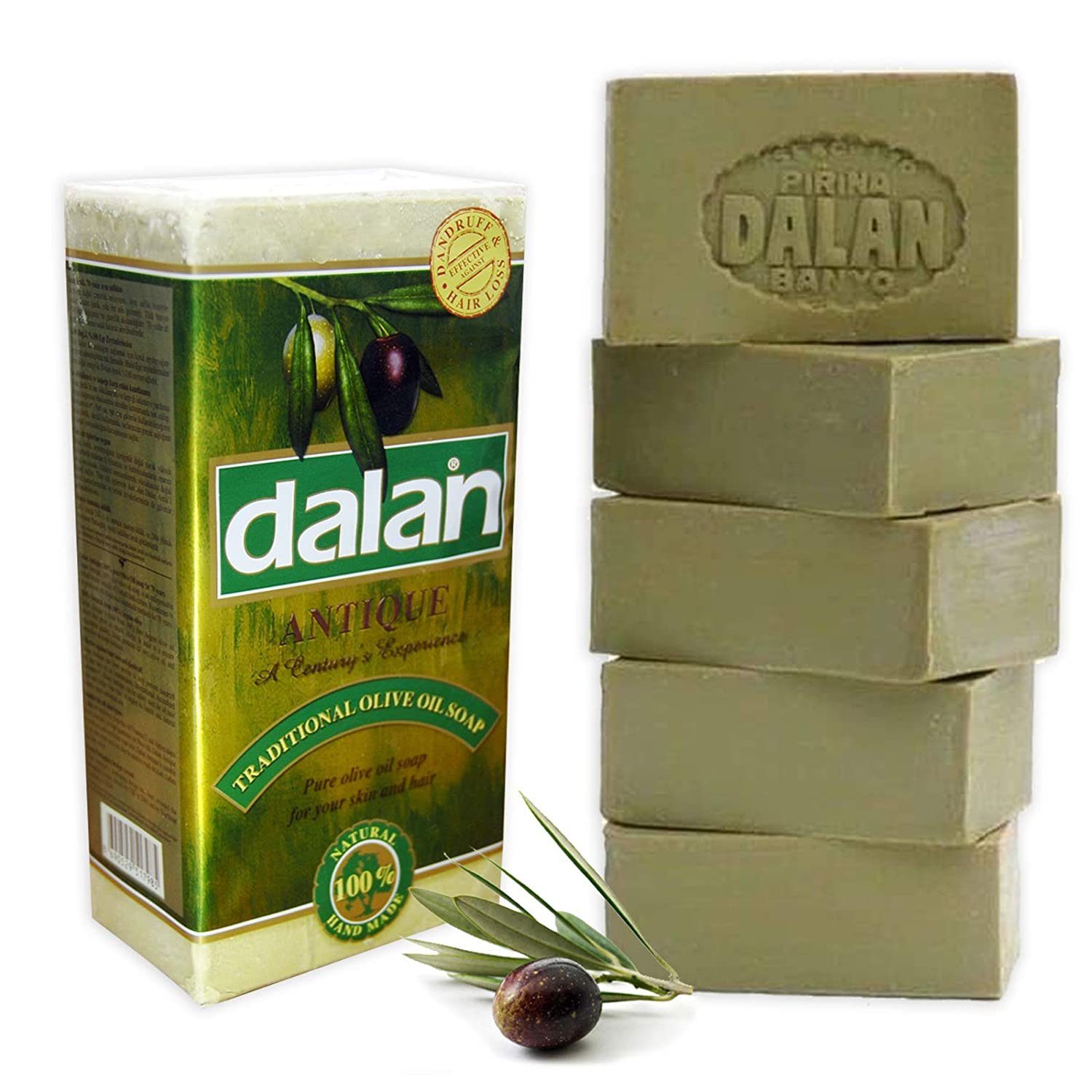 Dalan Handseife DALAN 5 x 180g Natur 100% Olivenöl Seife Handgefertigt