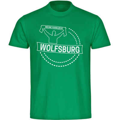 multifanshop T-Shirt Kinder Wolfsburg - Meine Fankurve - Boy Girl