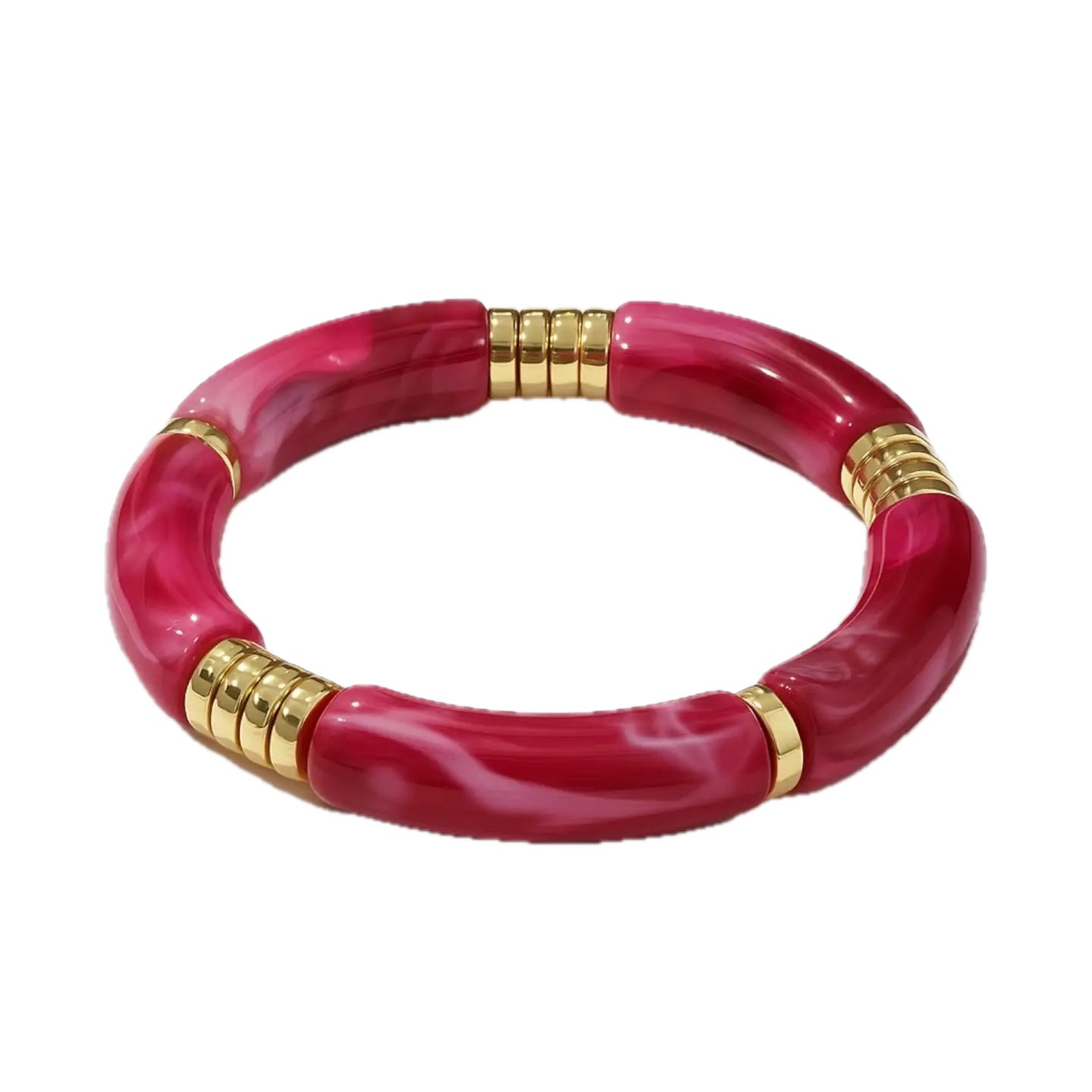 LK Trend & Style Armreif Buntes elastisches Armband (klasse Modeschmuck), wunderschöne Farben, großartiges Basic