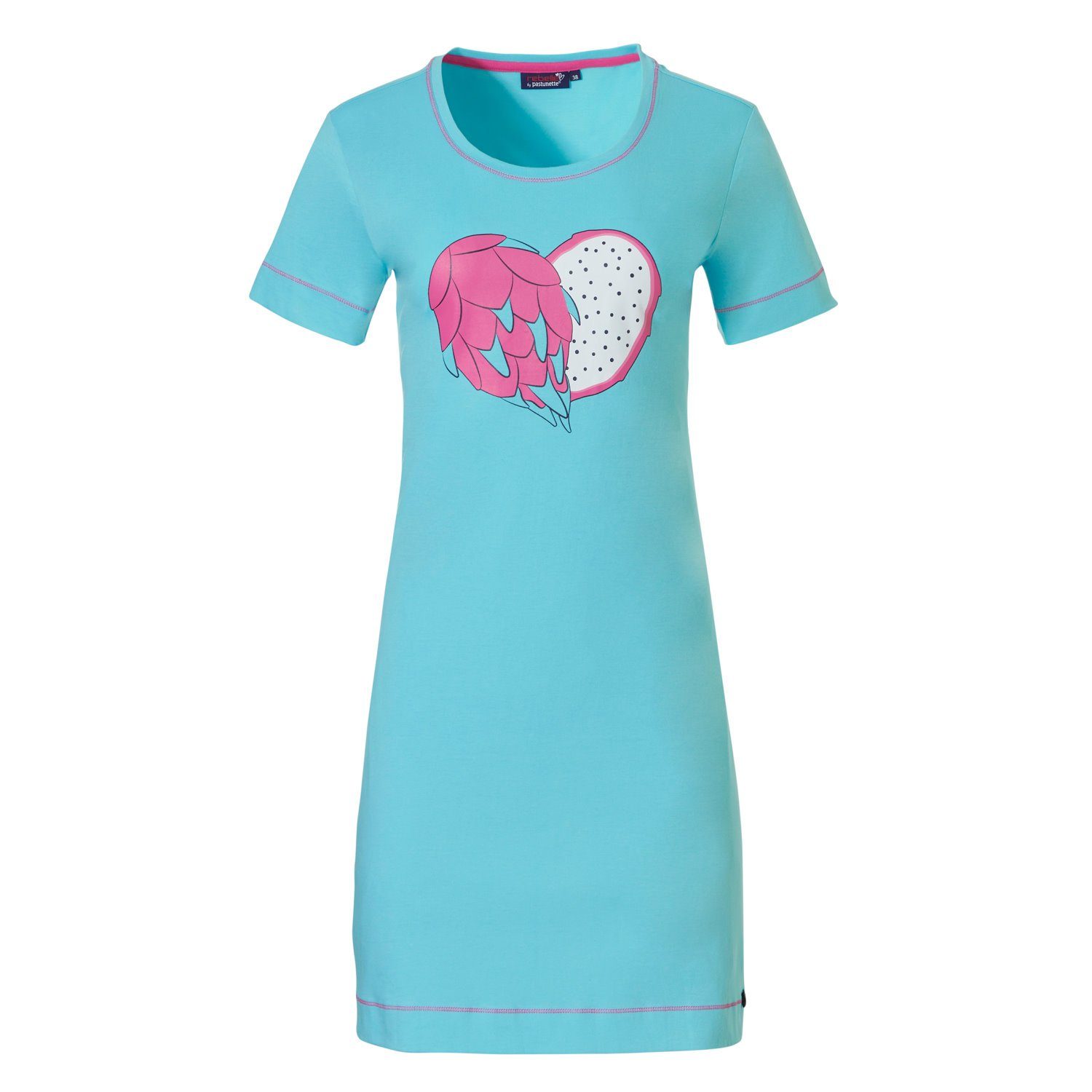 Rebelle Nachthemd Damen Schlafshirt mit kurzem Arm (1-tlg) Baumwolle günstig online kaufen