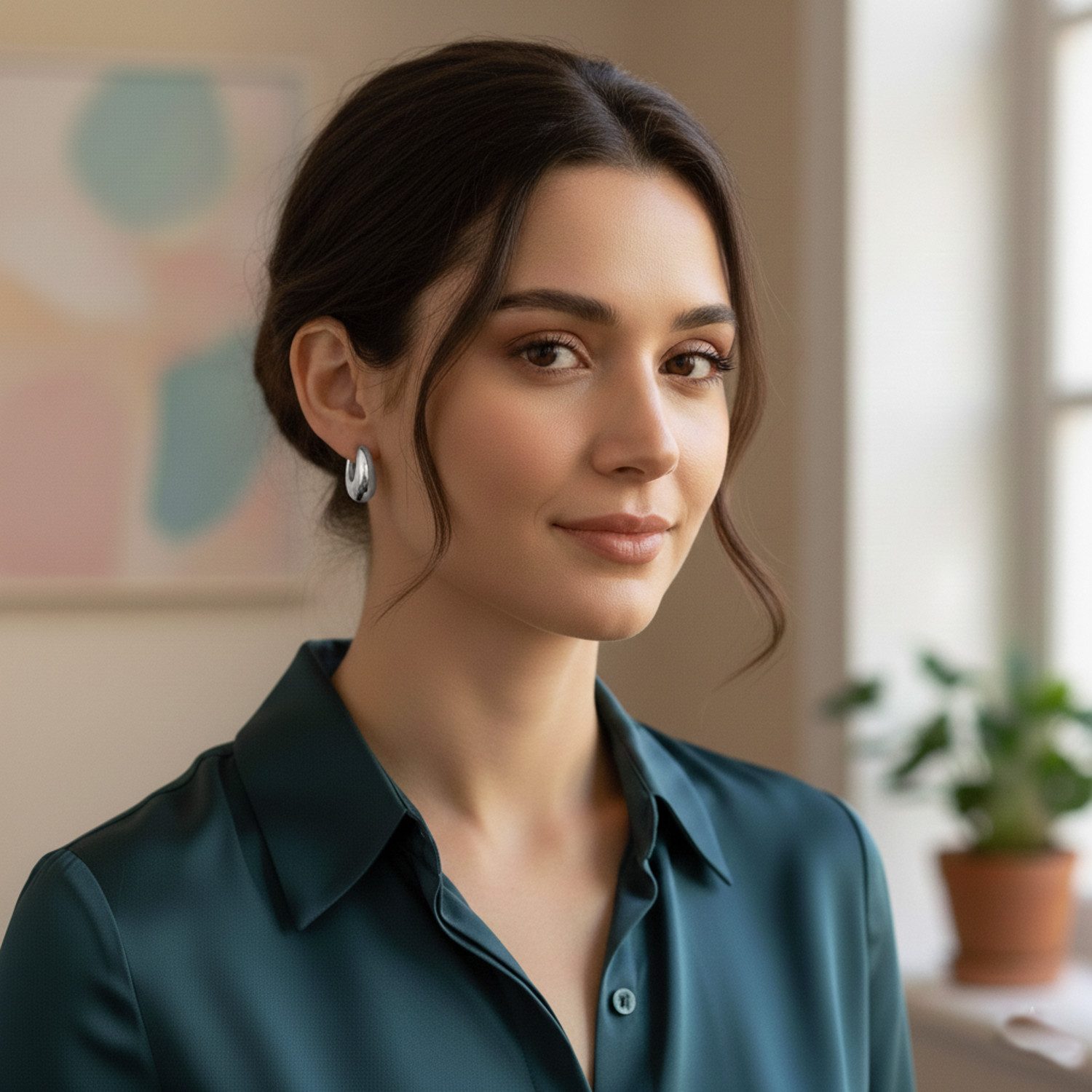 KARMA Paar Creolen Silber oder Gold 1,7 cm Ohrringe Damenohrringe (Damencre günstig online kaufen