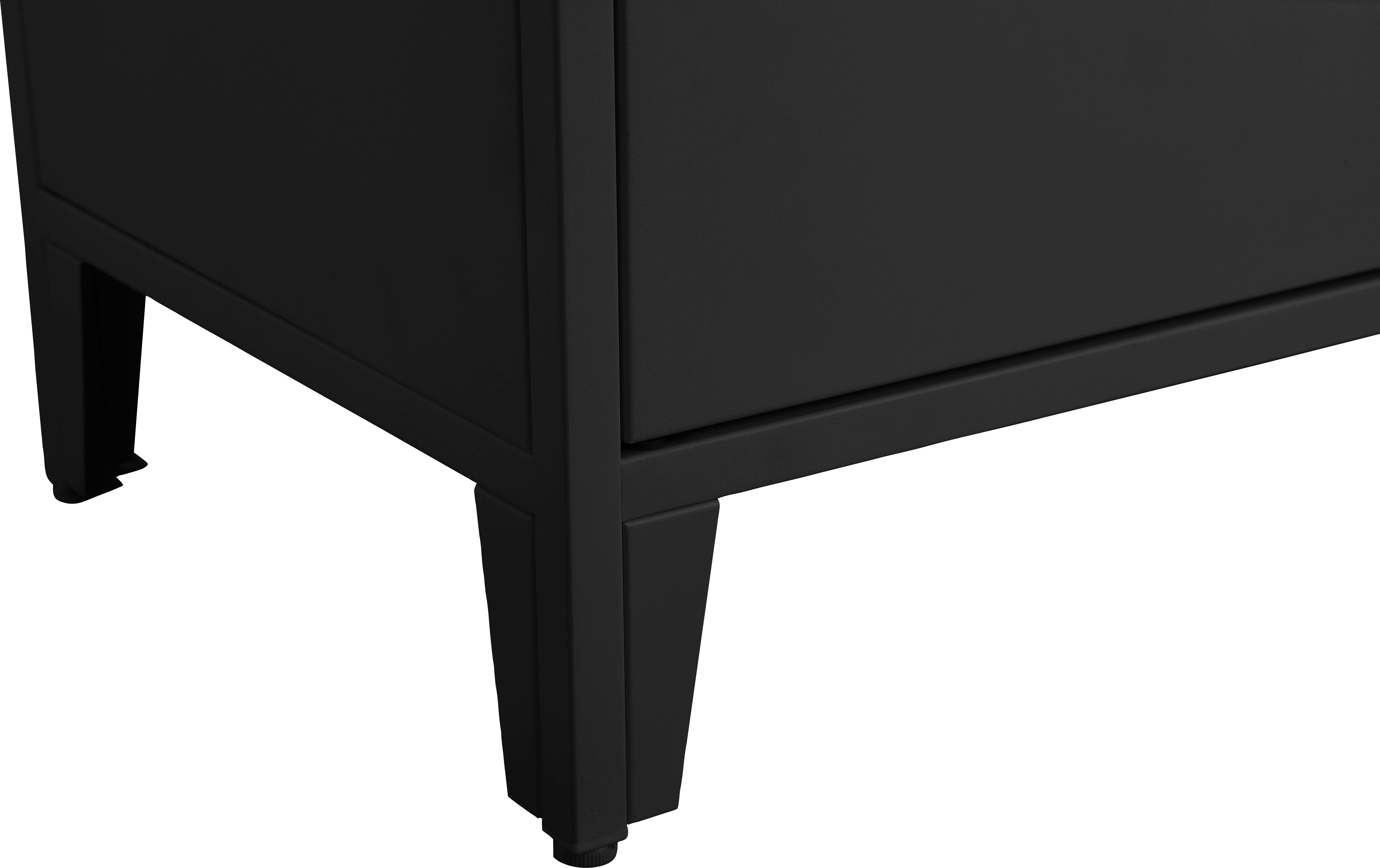 schwarz 100 Jensjorg, Farben, Metall, cm andas Höhe aus verschiedene Sitzbank Breite cm, Gestell 45