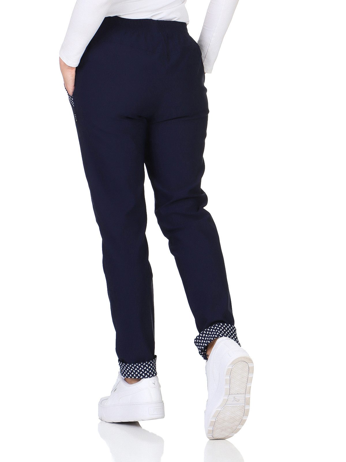 OriginalYou Stretch-Hose Sommerhose Damen Schlupfhose ANKER maritime Stoffhose auch in großen Größen erhältlich, mit elastischem Bund – Bild 4 von 5