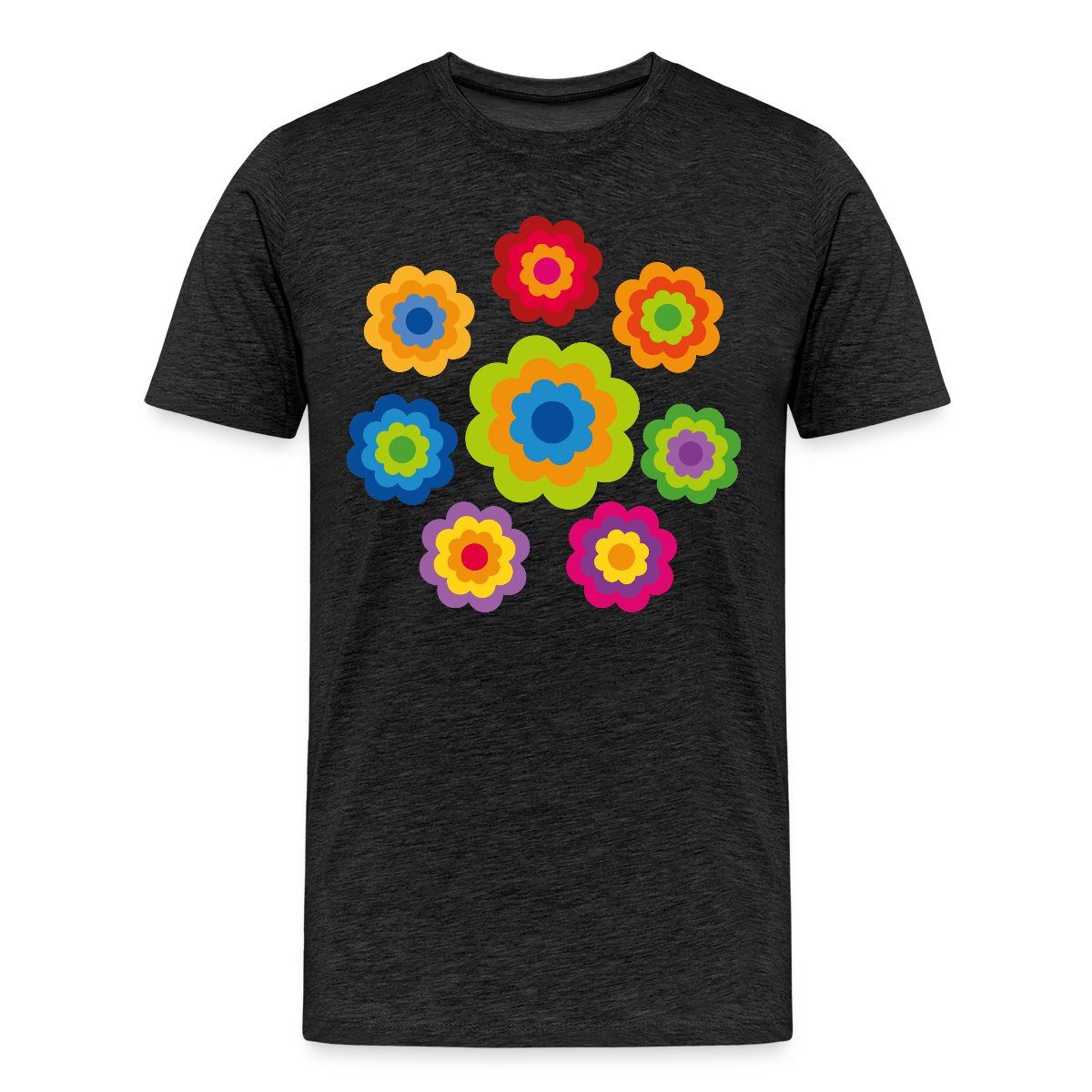 Spreadshirt T-Shirt 70er Jahre Hippie Flower günstig online kaufen