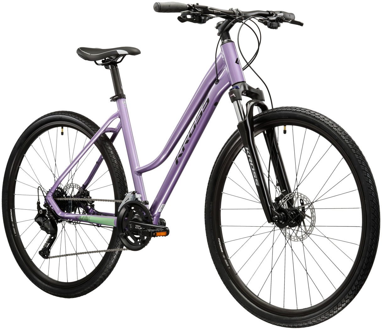 Kross Crossrad Crossrad Evado 5.0 lila 18 Gänge, 18 Gang Shimano CUES U3020 Schaltwerk, Kettenschaltung