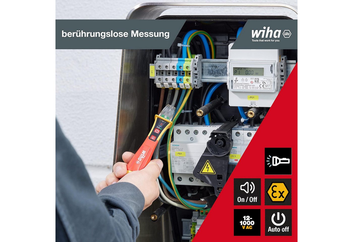 Thumbnail - Wiha Spannungsprüfer (44309), Spannungsprüfer EX-geschützt, berührungslos