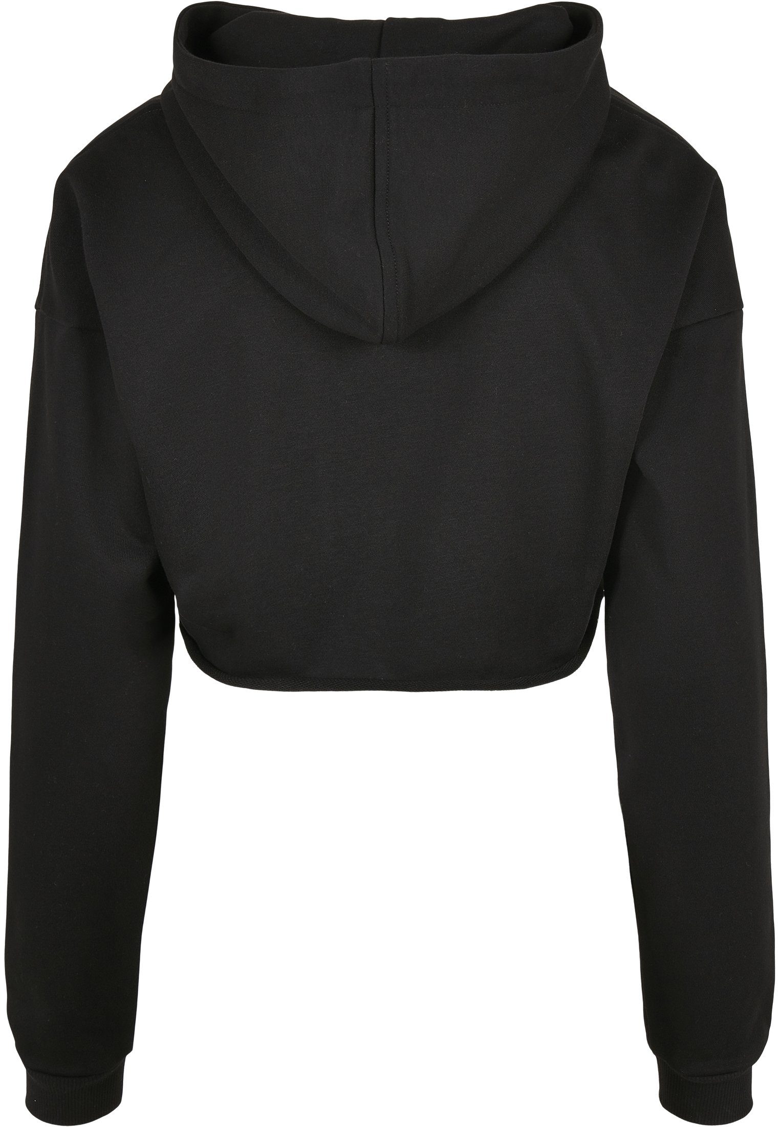 Oversized Ladies URBAN Damen Hoody Cropped CLASSICS black Kapuzenpullover (1-tlg)