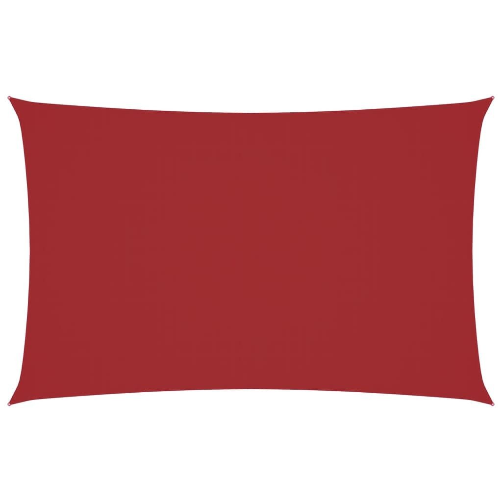 vidaXL Sonnensegel Sonnensegel Oxford-Gewebe Rechteckig 2x5 m Rot, (1-tlg)