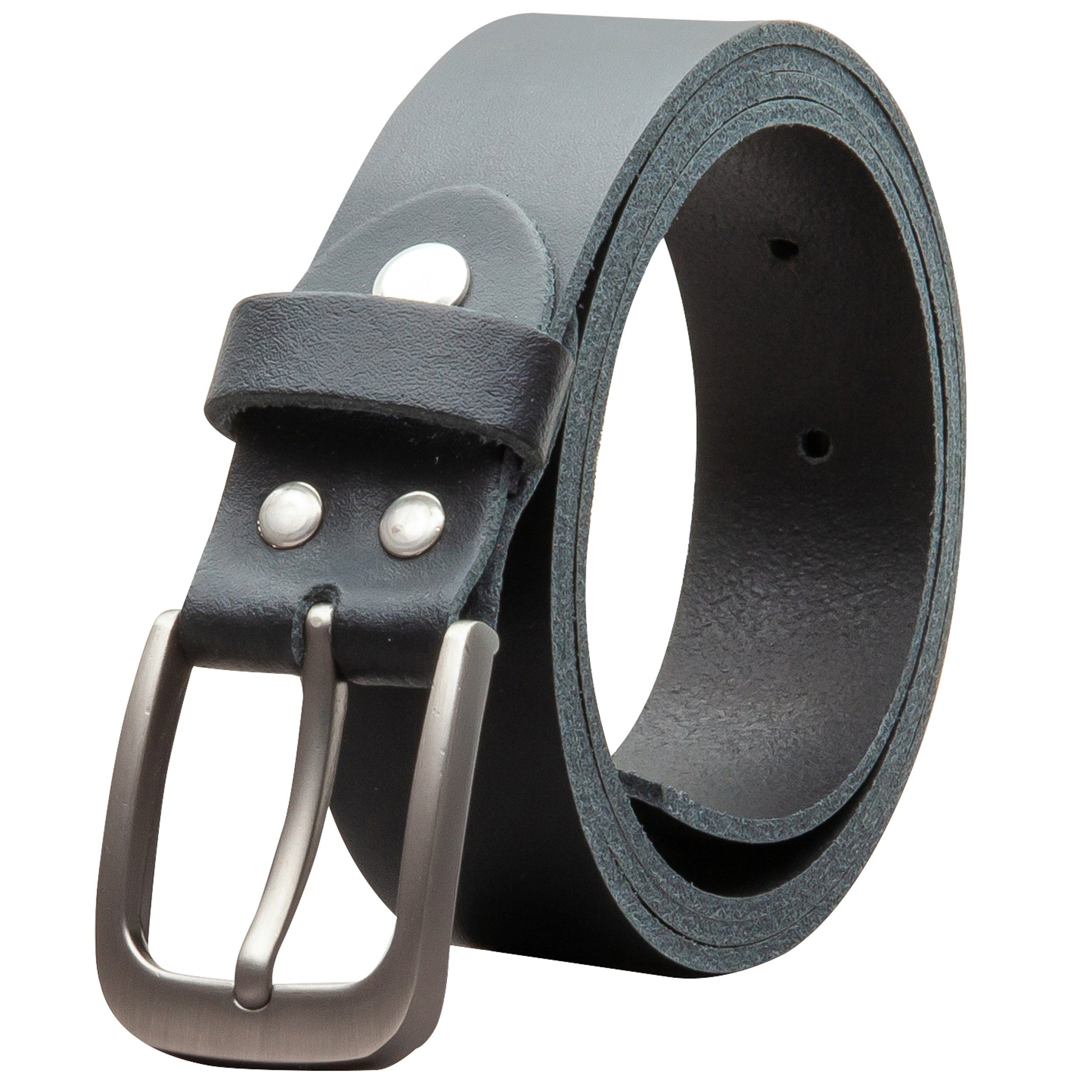 COLOGNEBELT Ledergürtel OM319-SL-Schwarz MADE IN GERMANY, Schwarz Kürzbar,  100 % Echtleder, Aus einem Stück, Unisex