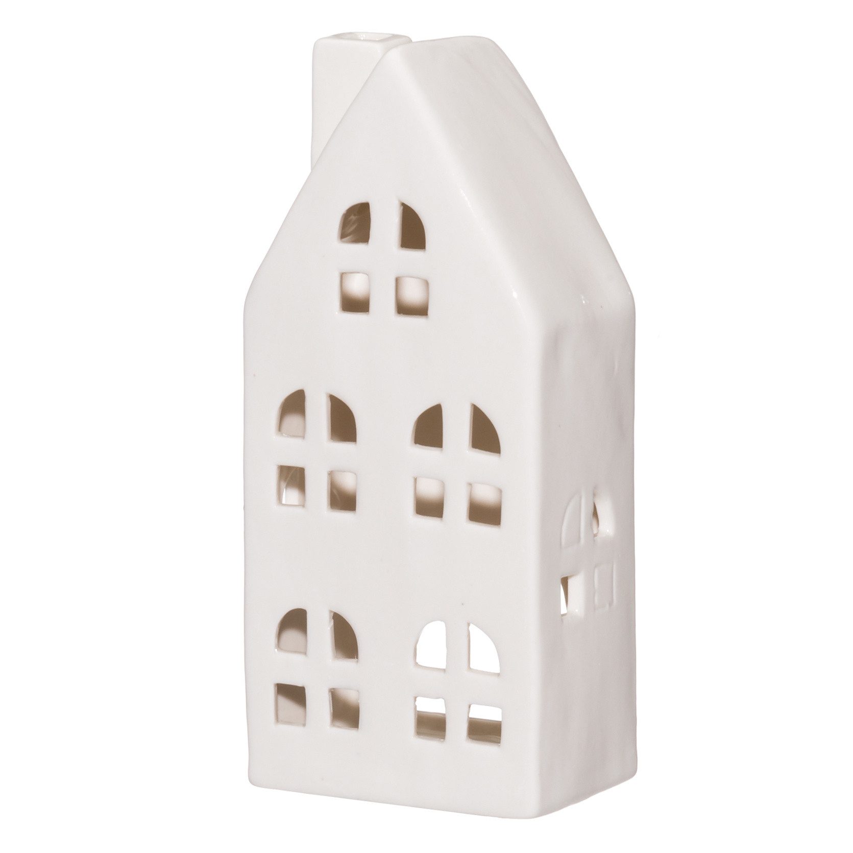4LIVING Kerzenlaterne Keramischer Laternenhaus, Höhe 17 cm (Laterne)