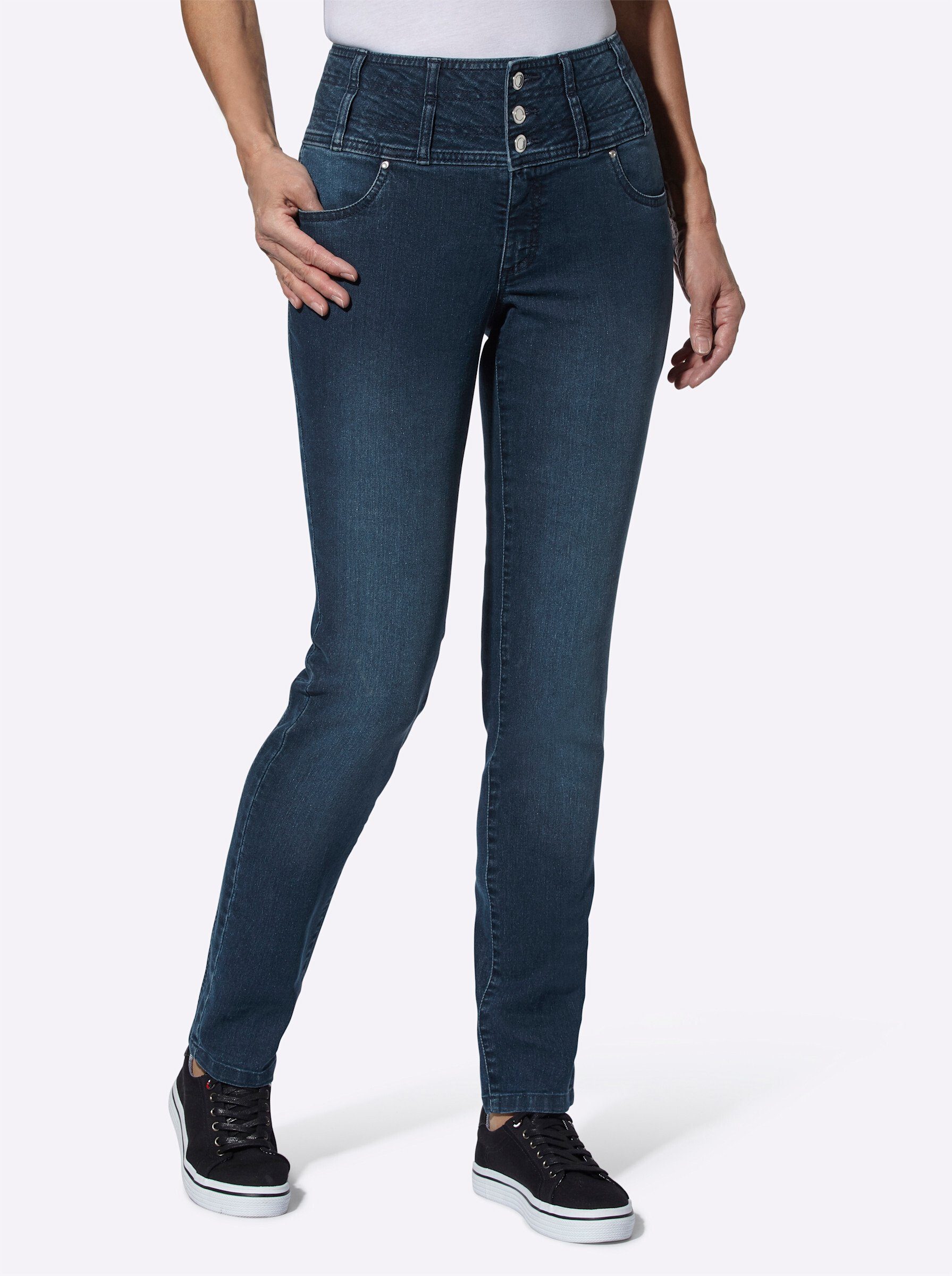 Sieh an! blue-stone-washed Jeans Bequeme