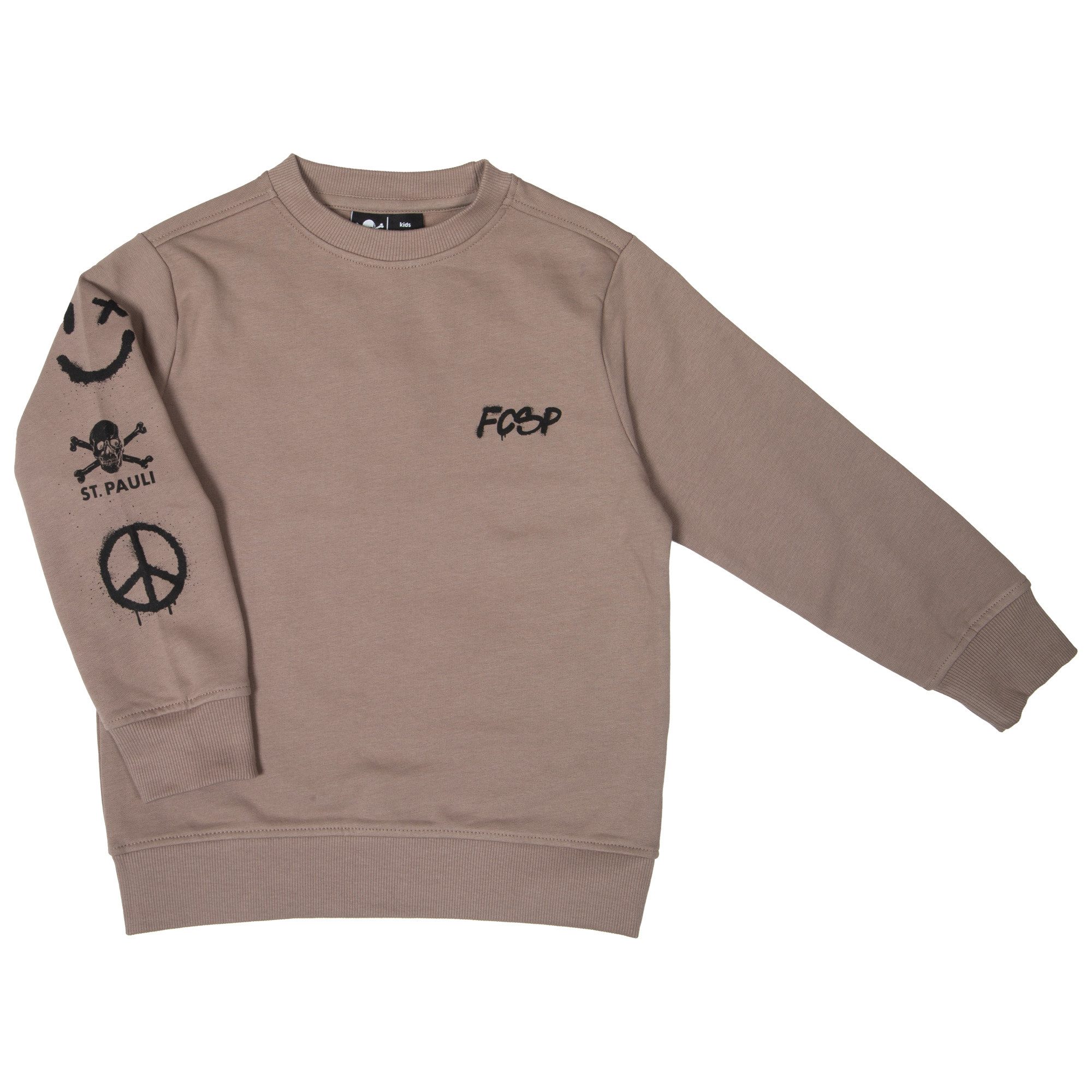 FC St. Pauli Sweatshirt FC St. Pauli - Kinder Pullover „Cool Kids in Town“ - hellbraun