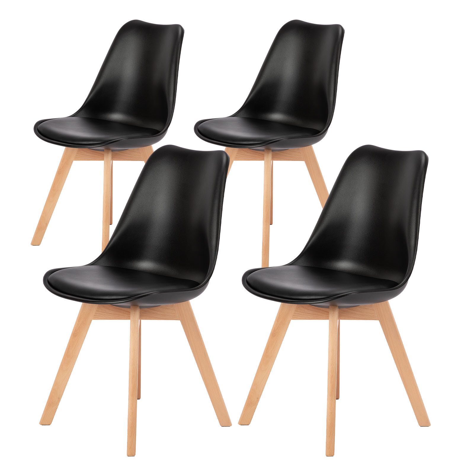 SURFOU Esszimmerstuhl 4er Set Küchenstühle Essstühle Dining Chair Polsterstuhl, für Küche Schlafzimmer Esszimmer mit Rückenlehne Armlehnenstuhl