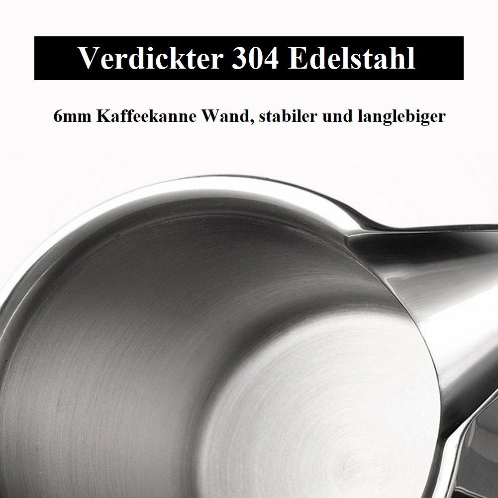 Kaffeebereiter OSTWOLKE Kaffeepresse 1L Press Kaffeekanne Edelstahl Press French French Kanne