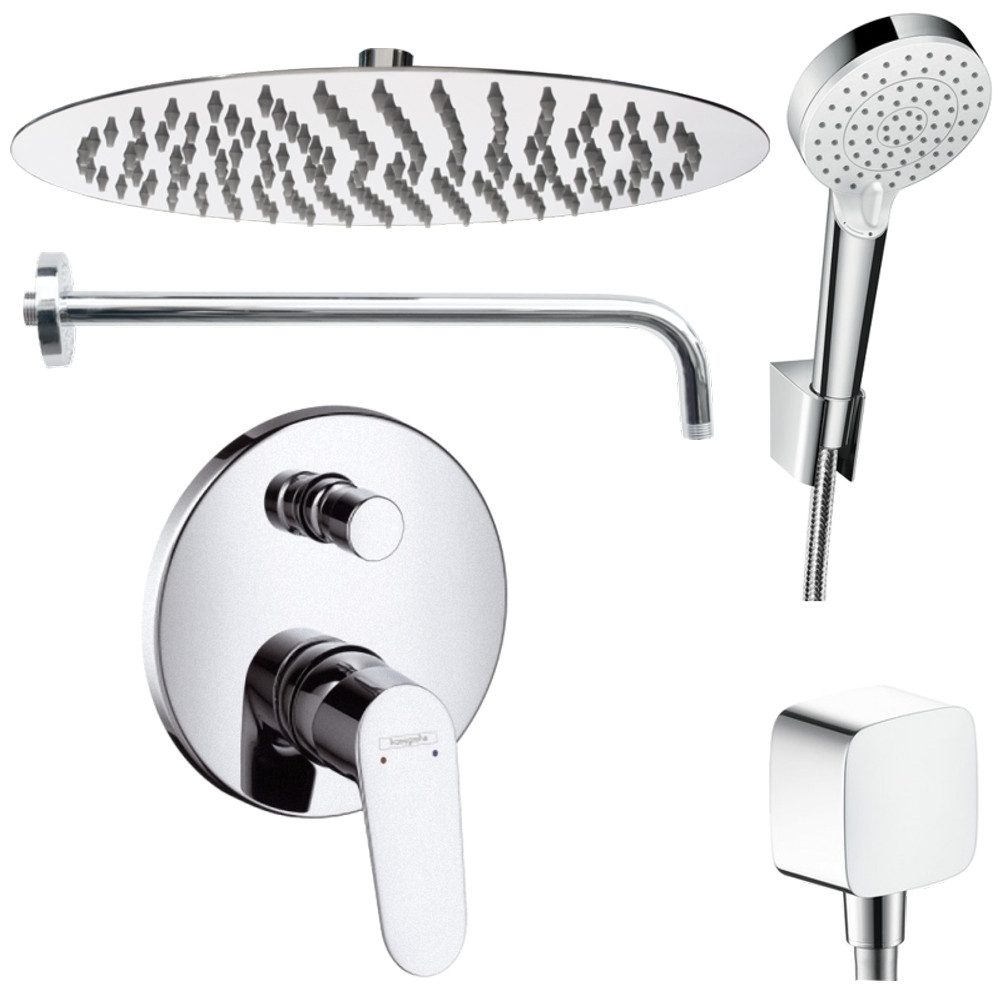 Hansgrohe und Jowi Duscharmatur Focus Unterputz Duschsystem, Regendusche ru günstig online kaufen