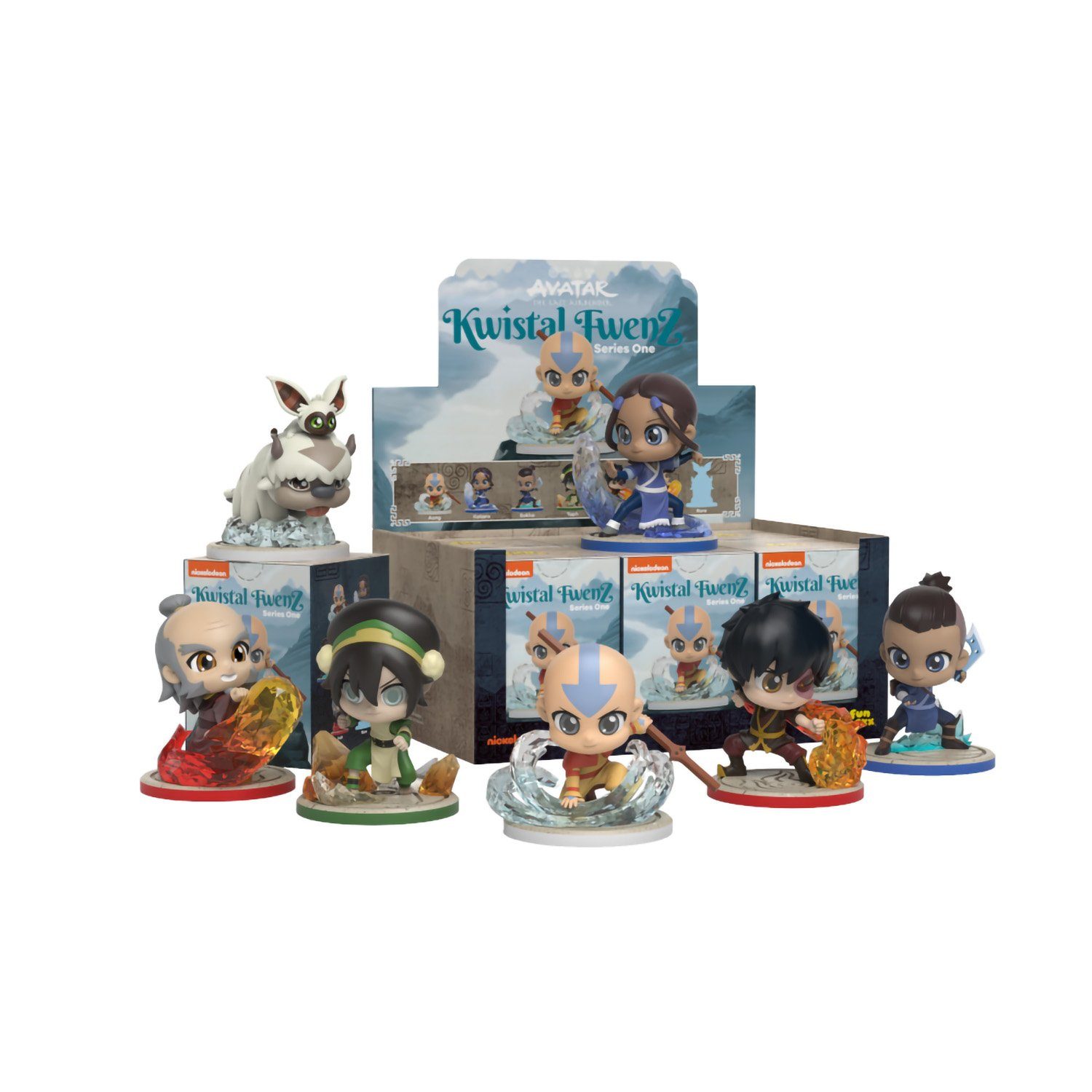 Mighty Jaxx Sammelfigur Avatar der letzte Airbender Kwistal Fwenz Serie 1, Blind Box, Eine Packung – enthält eine zufällige Figur
