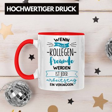 Trendation Tasse Trendation - Bester Kollege Tasse Geschenk Arbeitskollege Abschied Abs