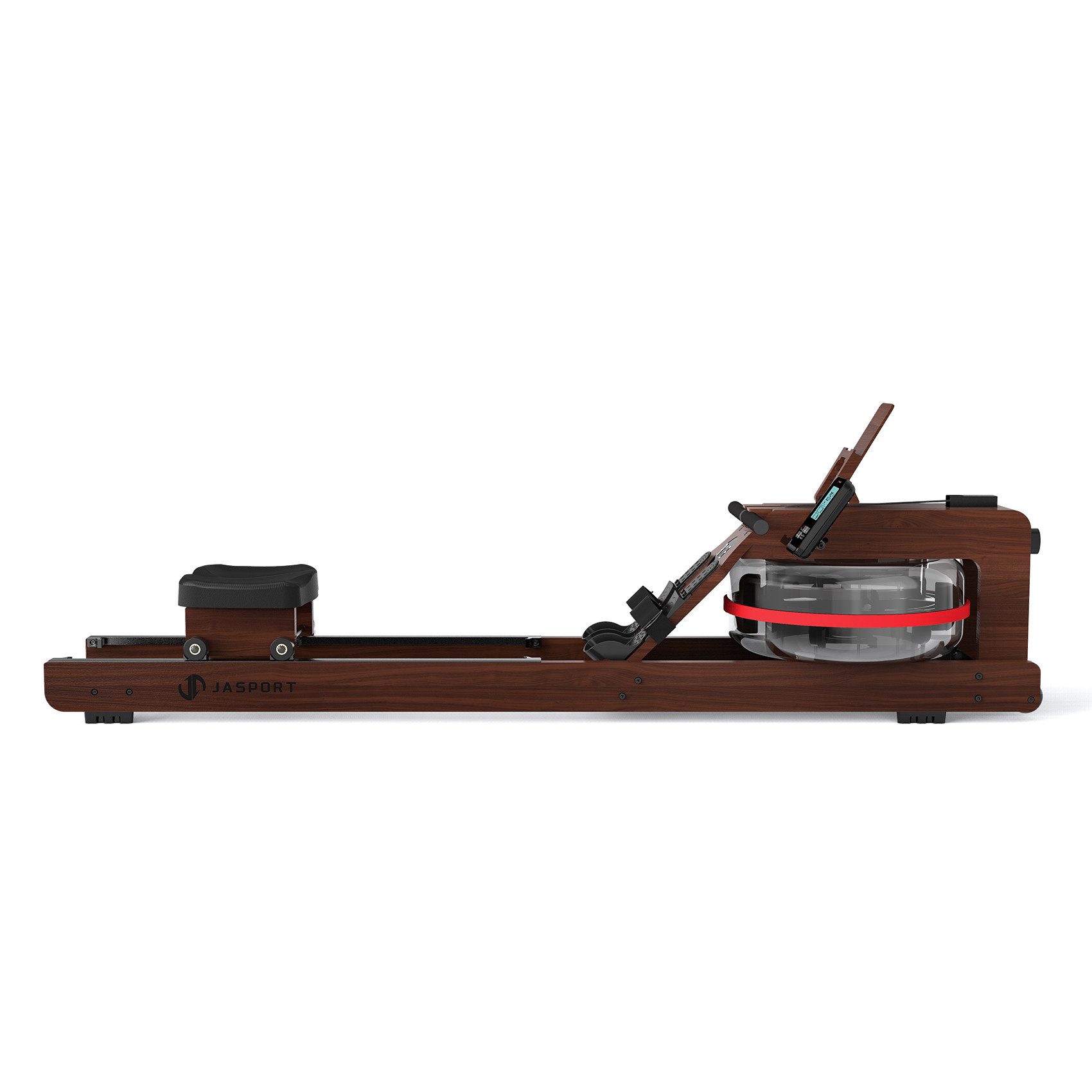 JASPORT Rudergerät R1 / R1E Wasserrudergerät für Zuhause – Holz & Eiche Design (Rudergerät, Wassertank, Trainingscomputer, Bedienungsanleitung), 28L Wassertank mit 12-Blatt-System, realistischer Wasserwiderstand