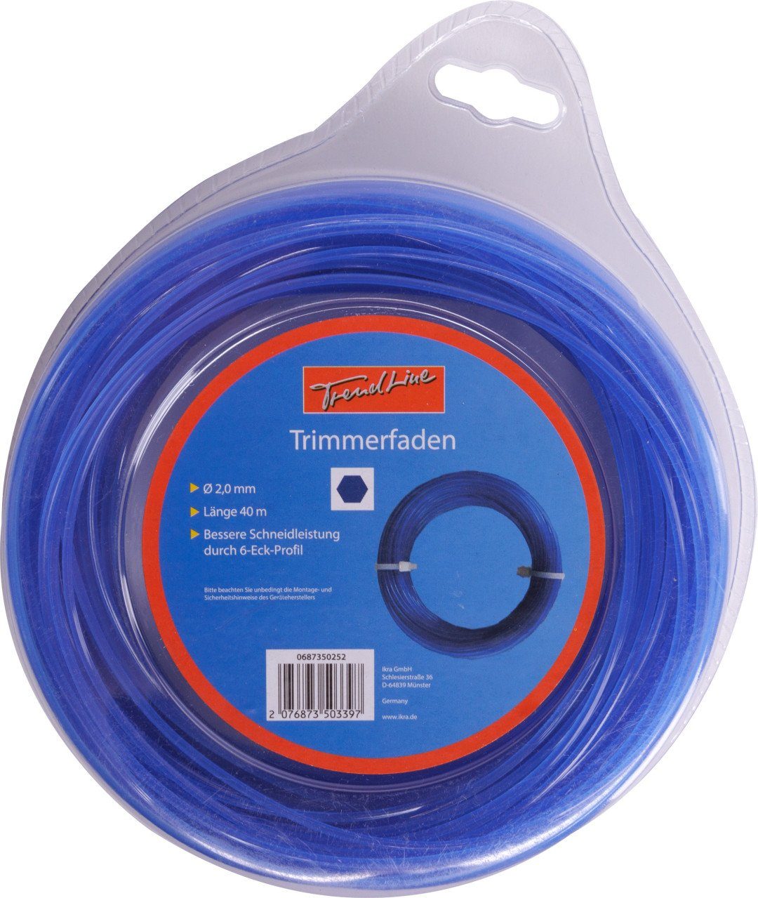 Trend Line Rasentrimmer-Ersatzspule TrendLine Ersatzfaden Ø 2,0 mm, Länge 40 m