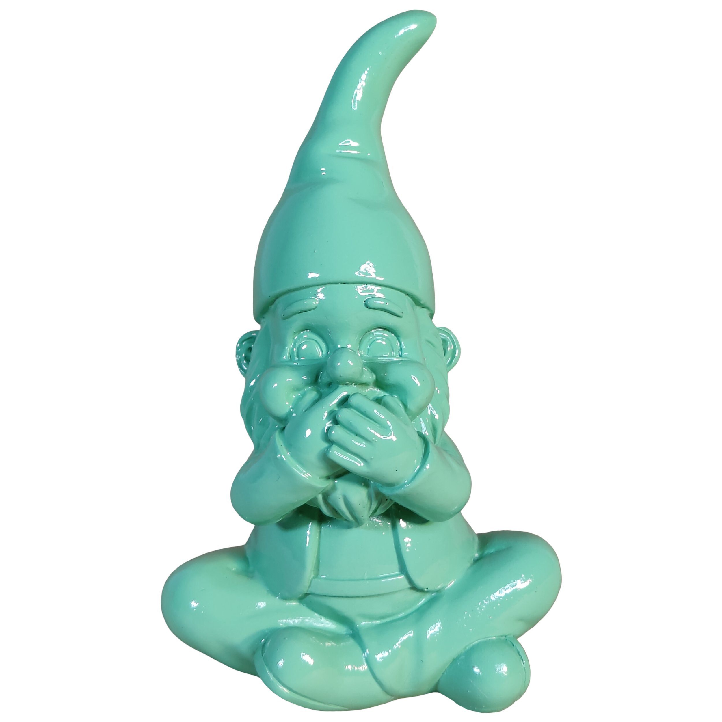 colourliving Gartenzwerg GartenPoser MutePoser (Nichts sagen) in 2 Größen & 6 Farben, (1 St), Der moderne Gartenzwerg im Pastell-Look