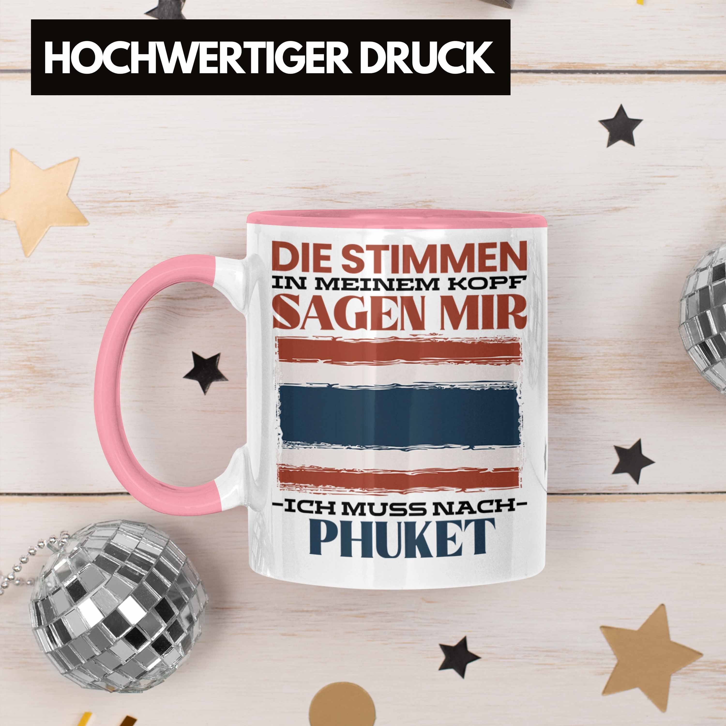 Geschenkidee Spruch Rosa Urlaub Tasse Phuket Trendation Tasse Geschenk Heimat Thailand