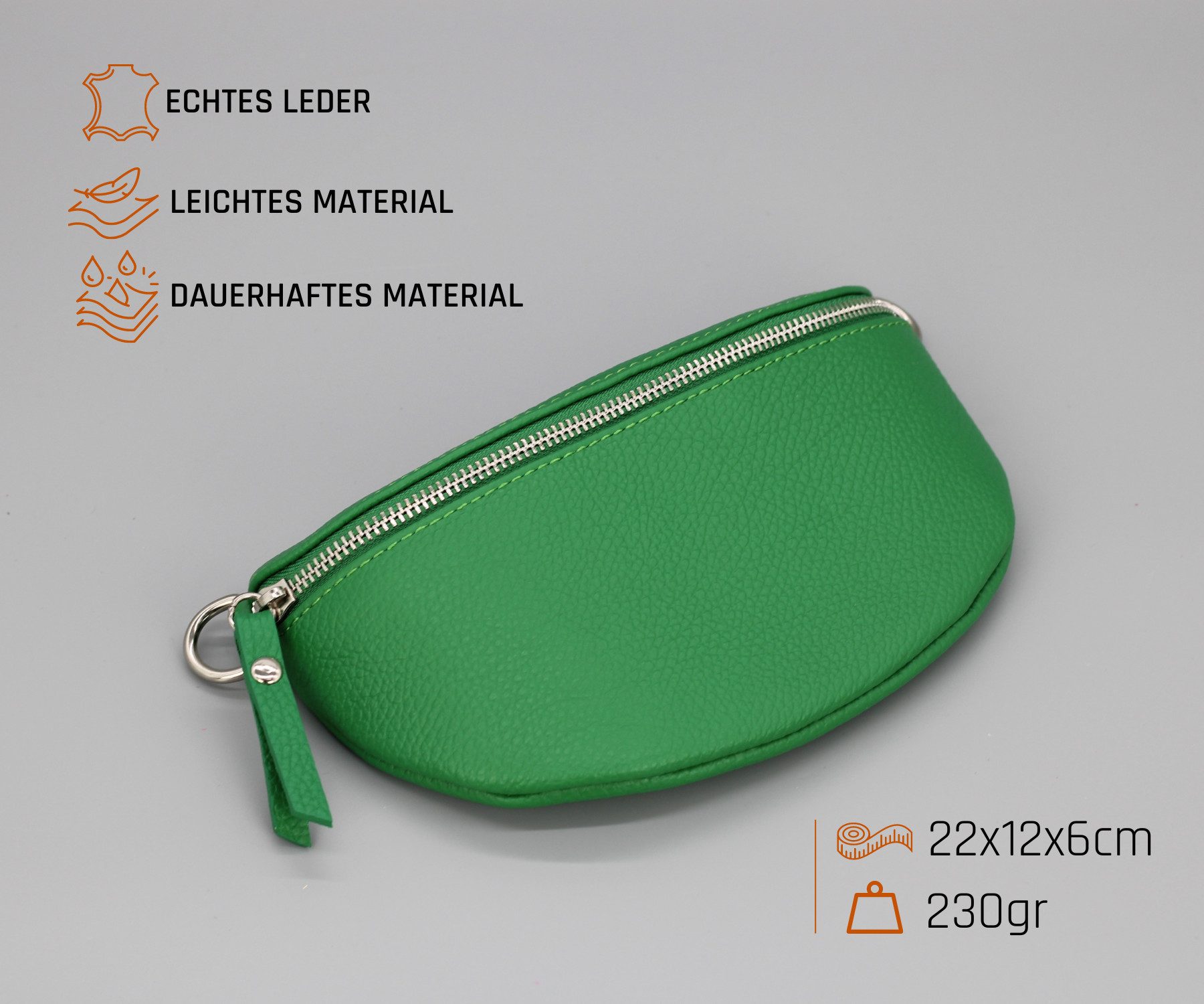 Adel Bags Gürteltasche Bauchtasche Damen Leder, Umhängetasche, Echtes Leder – Bild 4 von 5