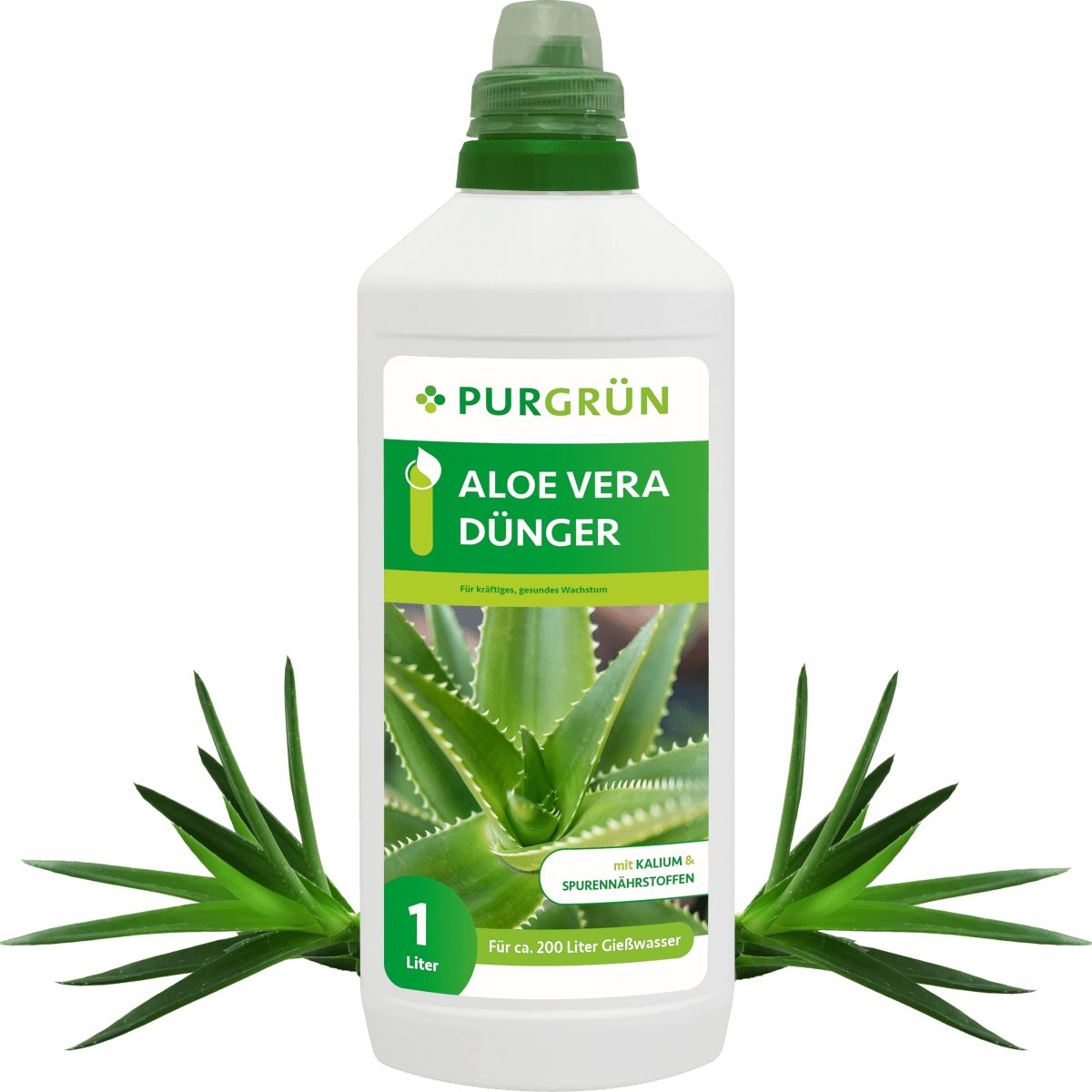 Universaldünger Purgrün Aloe Vera Dünger, NPK 3+5+7, stärkt Wachstum, 1 Liter