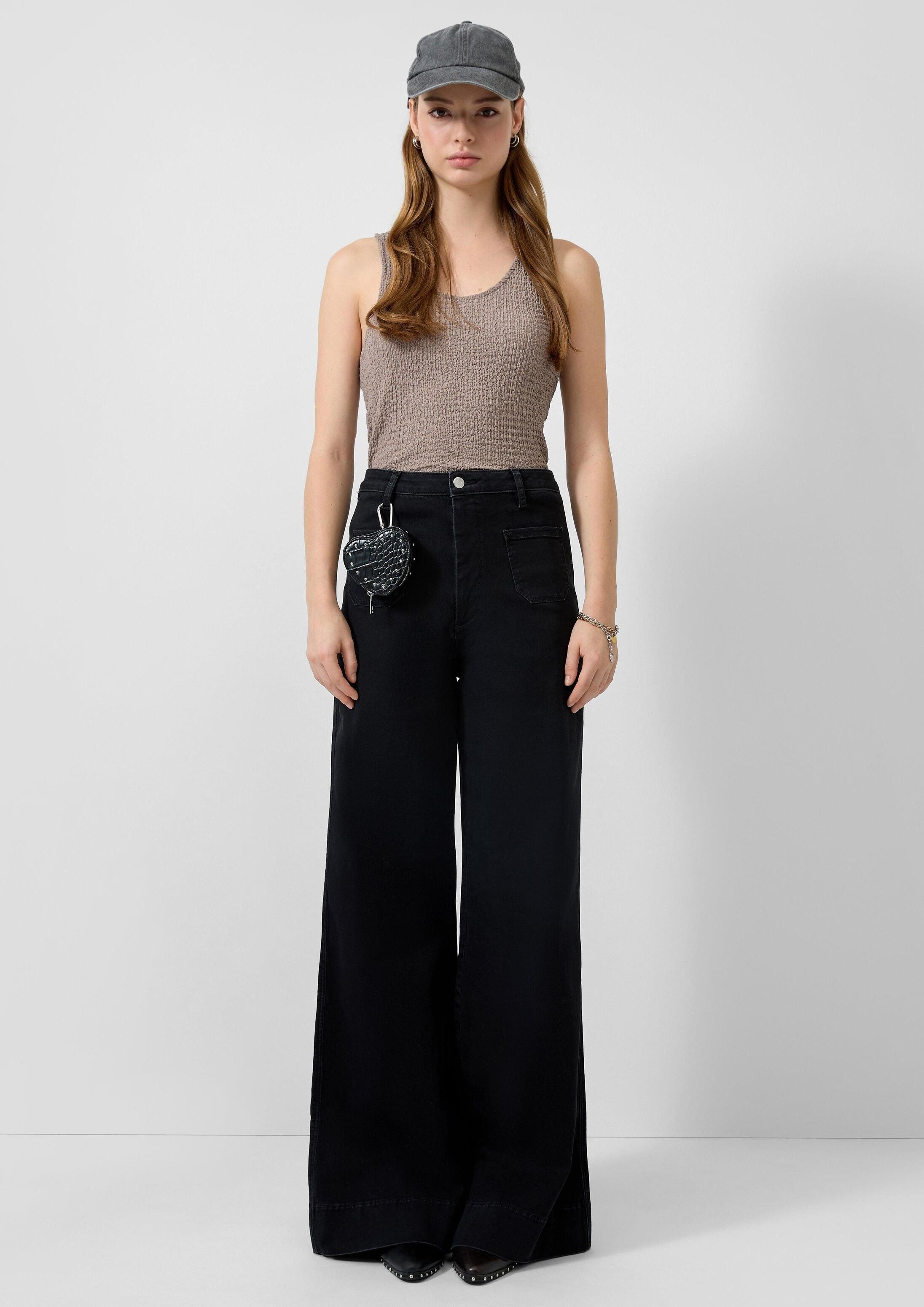 QS Weite Jeans Jeans-Hose Jeans / High Rise / Flared Fit