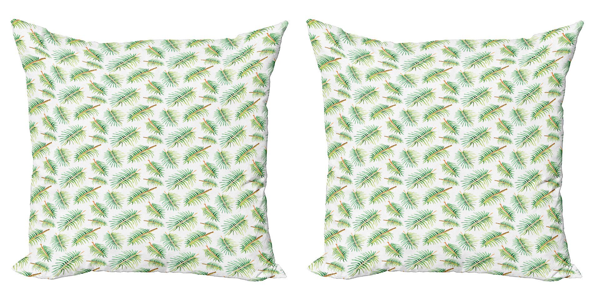 Kissenbezüge Modern Accent Doppelseitiger Digitaldruck, Abakuhaus (2 Stück), Botanisch Tropical Aquarell Palm