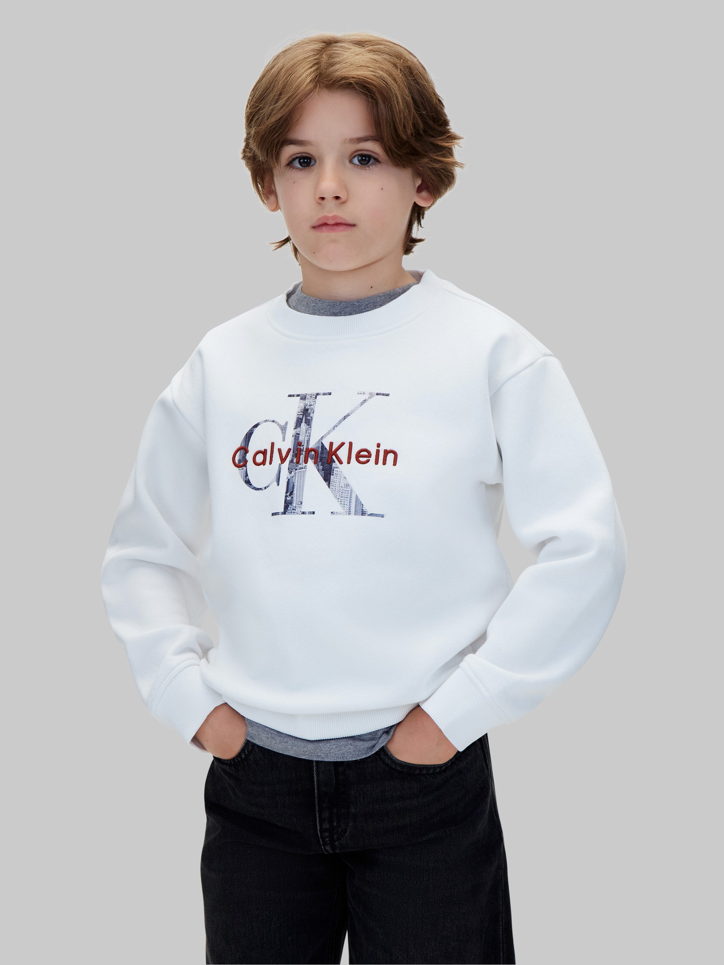 Calvin Klein Jeans Sweatshirt FILLED MONOLOGO CN SWEATSHIRT Regular fit mit Rundhalsausschnitt, Logoschriftzug