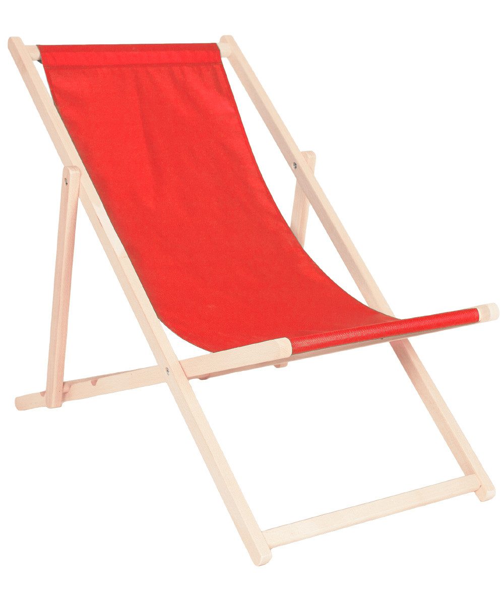 Systafex® Gartenliege Relaxliege Liegestuhl Strandstuhl Gartenliege Sonnenliege Liege rot, Liegestuhl mit Bezug, 1 St., fertig montiert, Premiumqualität