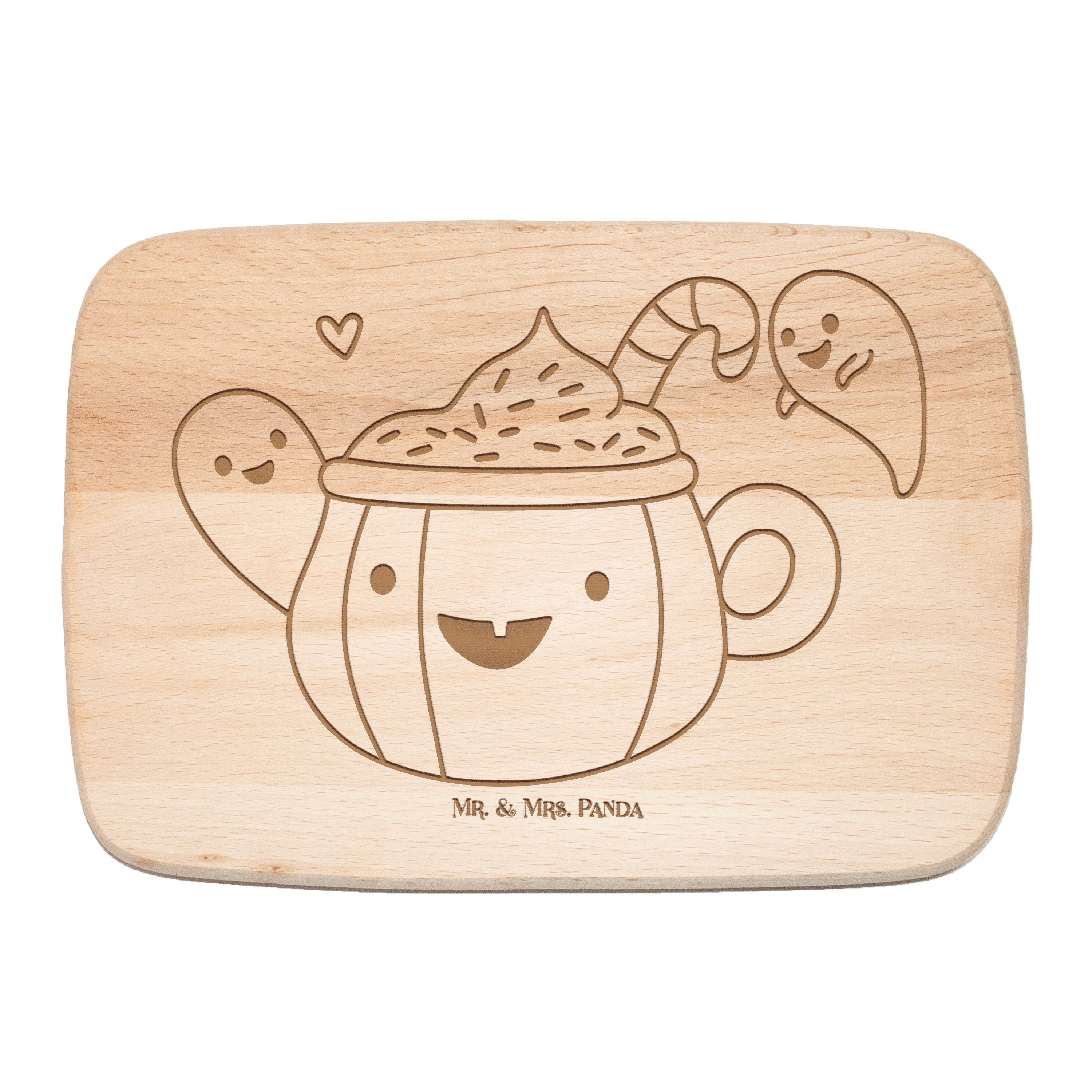 Mr. & Mrs. Panda Frühstücksbrett Kaffee Gespenst, Holzbrett, Transparent, Hallow