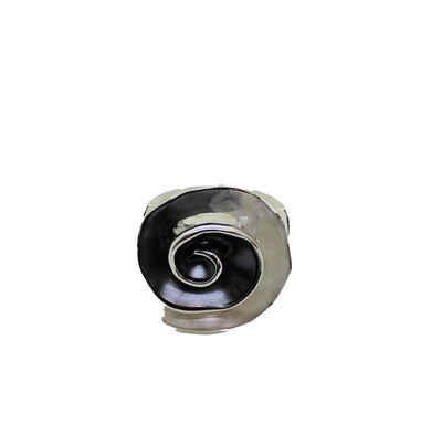 Mein Style Fingerring elastischer Ring, Rose grau-silber RM 012 (1 Stück, 1-tlg., 1 Stück), elastischer Ring