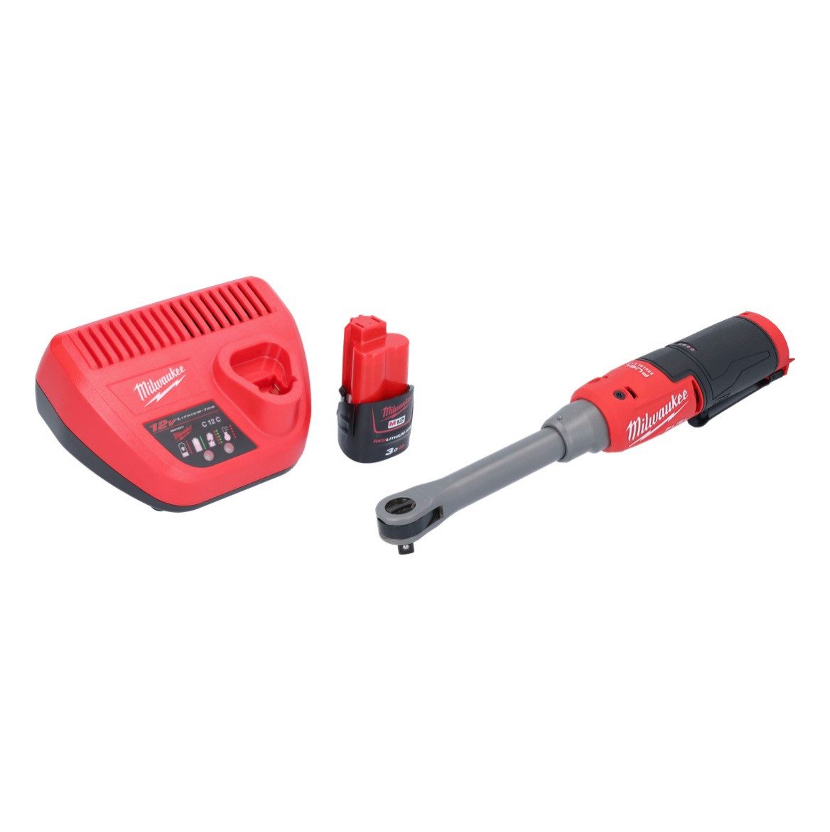 Milwaukee Umschaltknarre M12 FHIR38LR-301 Hochgeschwindigkeits Akku Ratsche Lang 12 V 47 Nm